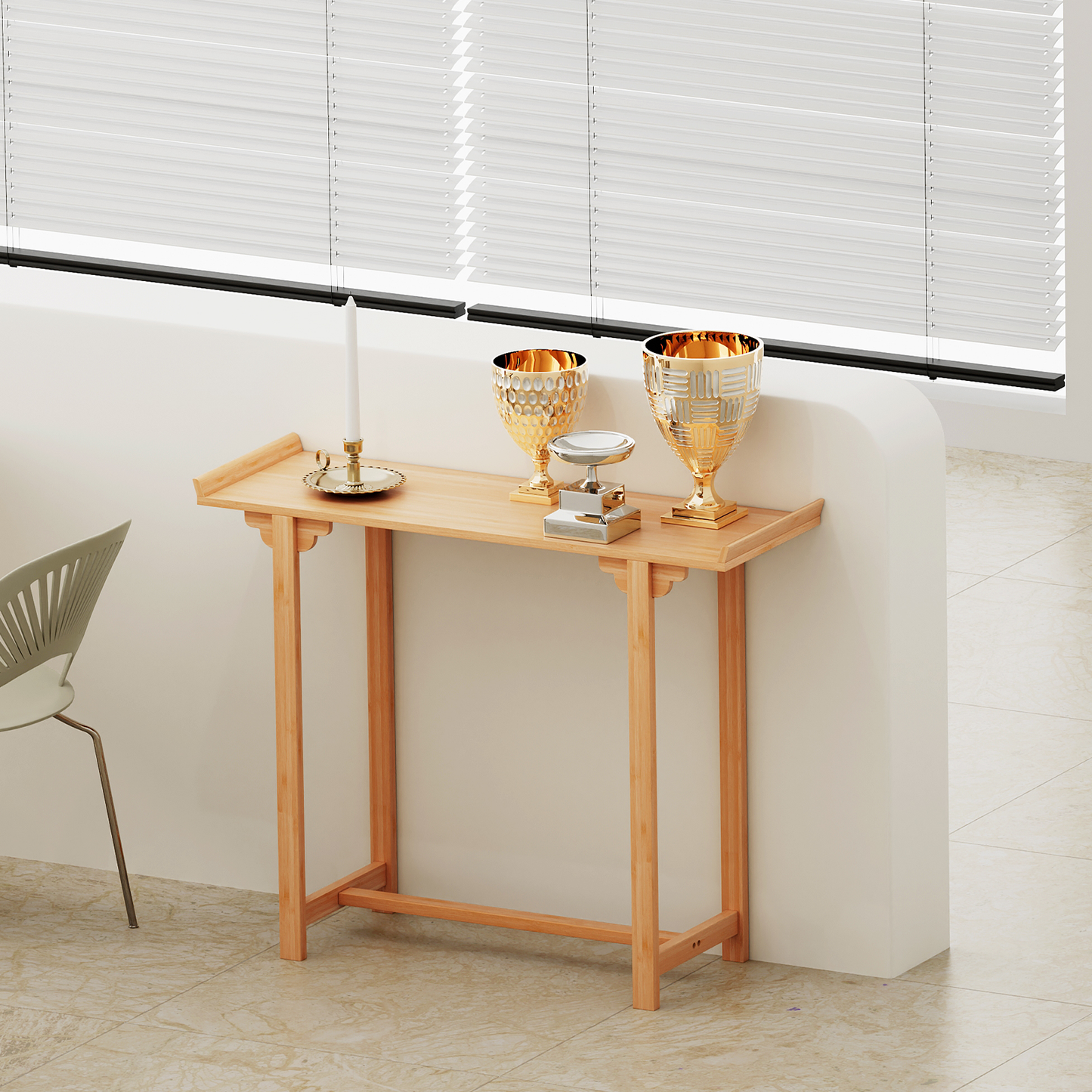 40" Width Bamboo Entryway Table - Brown