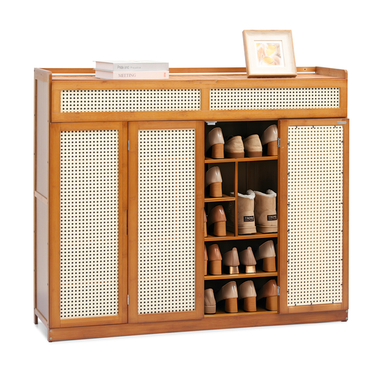 Shoe Storage - 7 Tiers 4 door - Brown