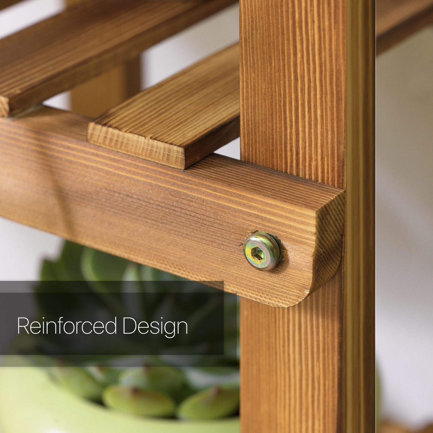 Flower Plant Stand Display Shelf Assembly - Carbonized