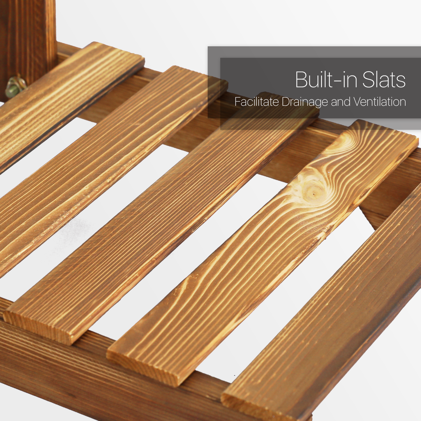Flower Plant Stand Display Shelf Assembly - Carbonized