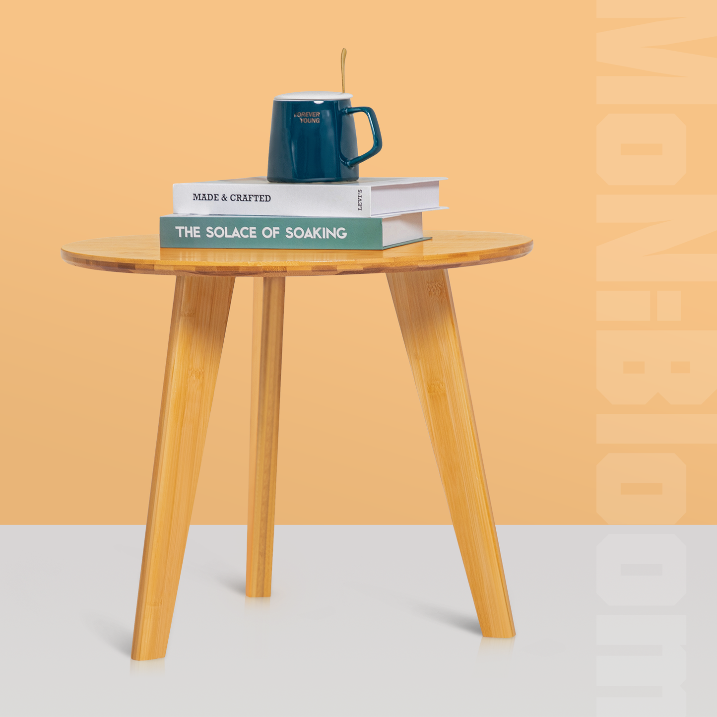 Round Shape End Table - Natural