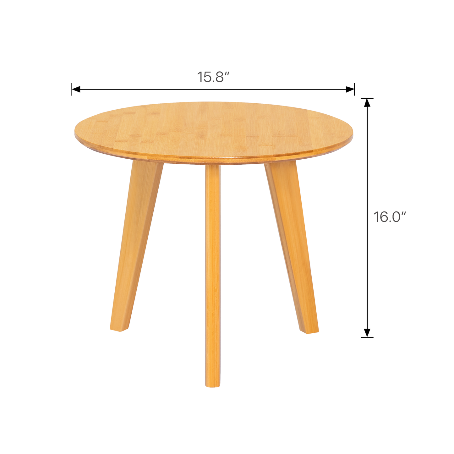 Round Shape End Table - Natural