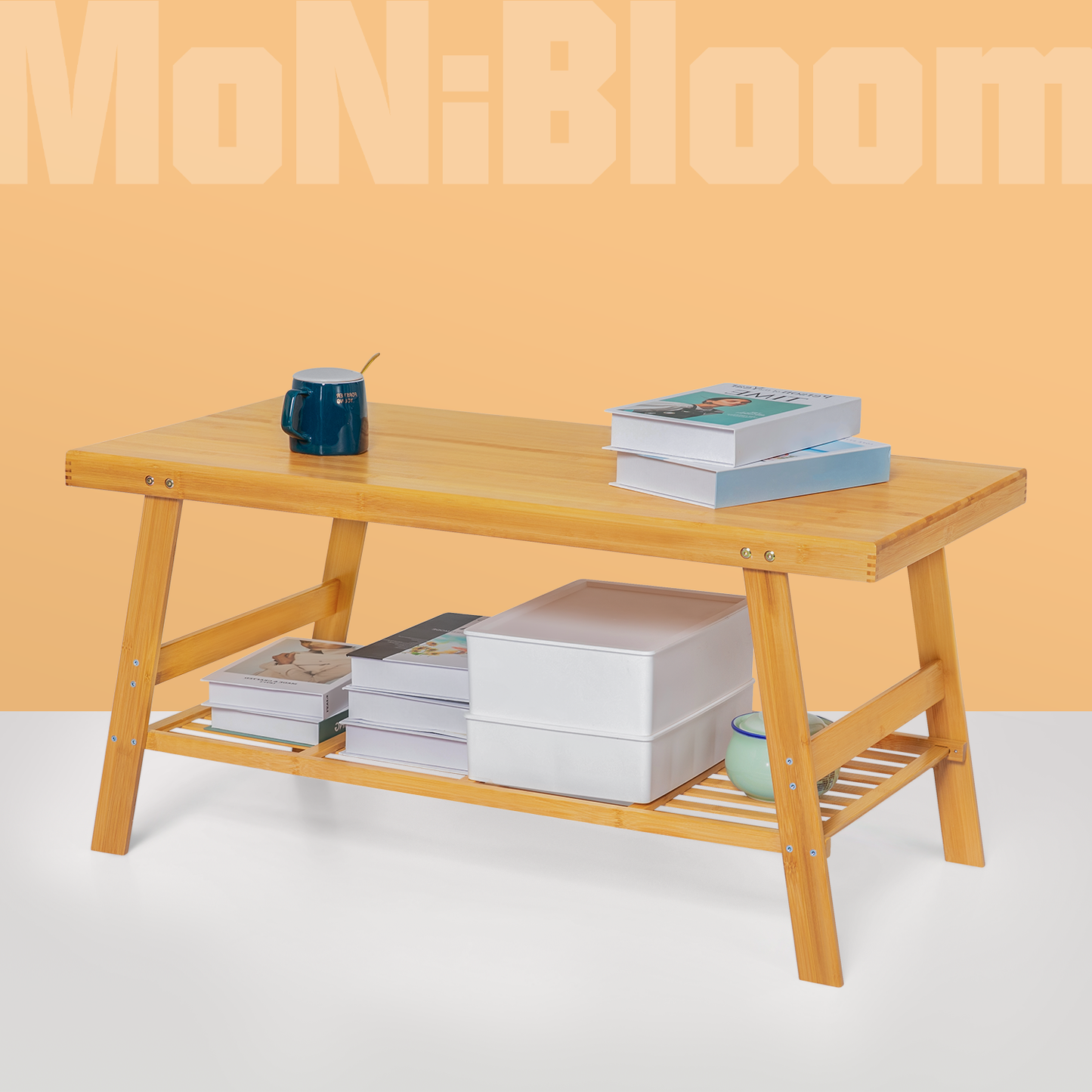 Rectangular Dual Tier Coffee Table - Natural