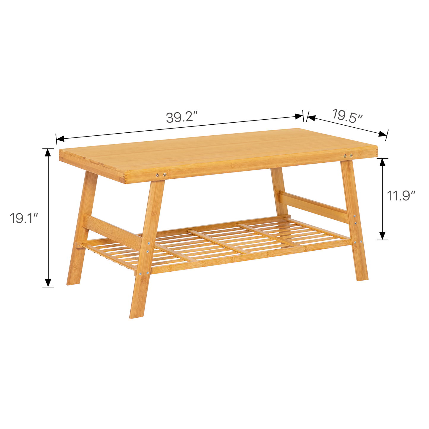 Rectangular Dual Tier Coffee Table - Natural