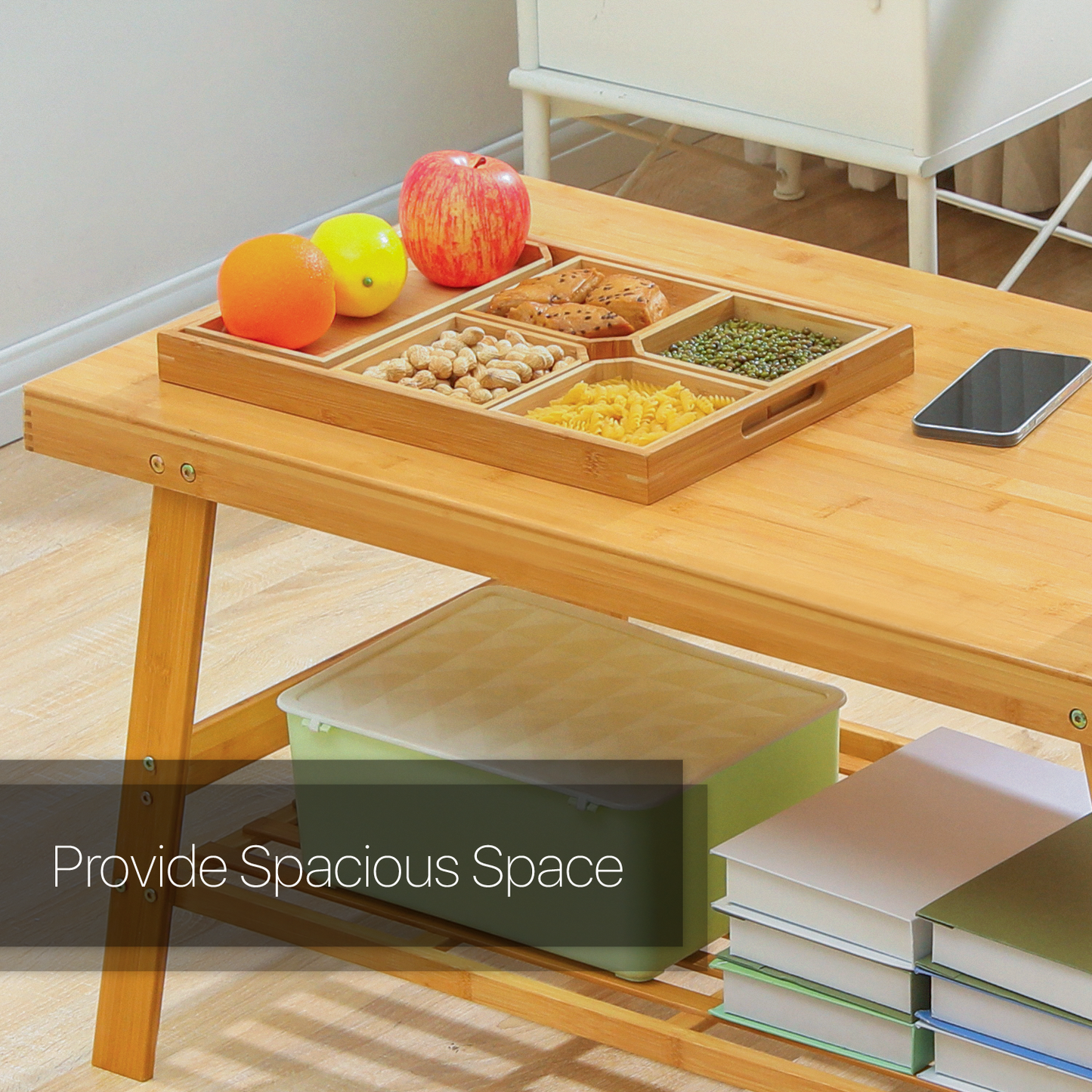 Rectangular Dual Tier Coffee Table - Natural