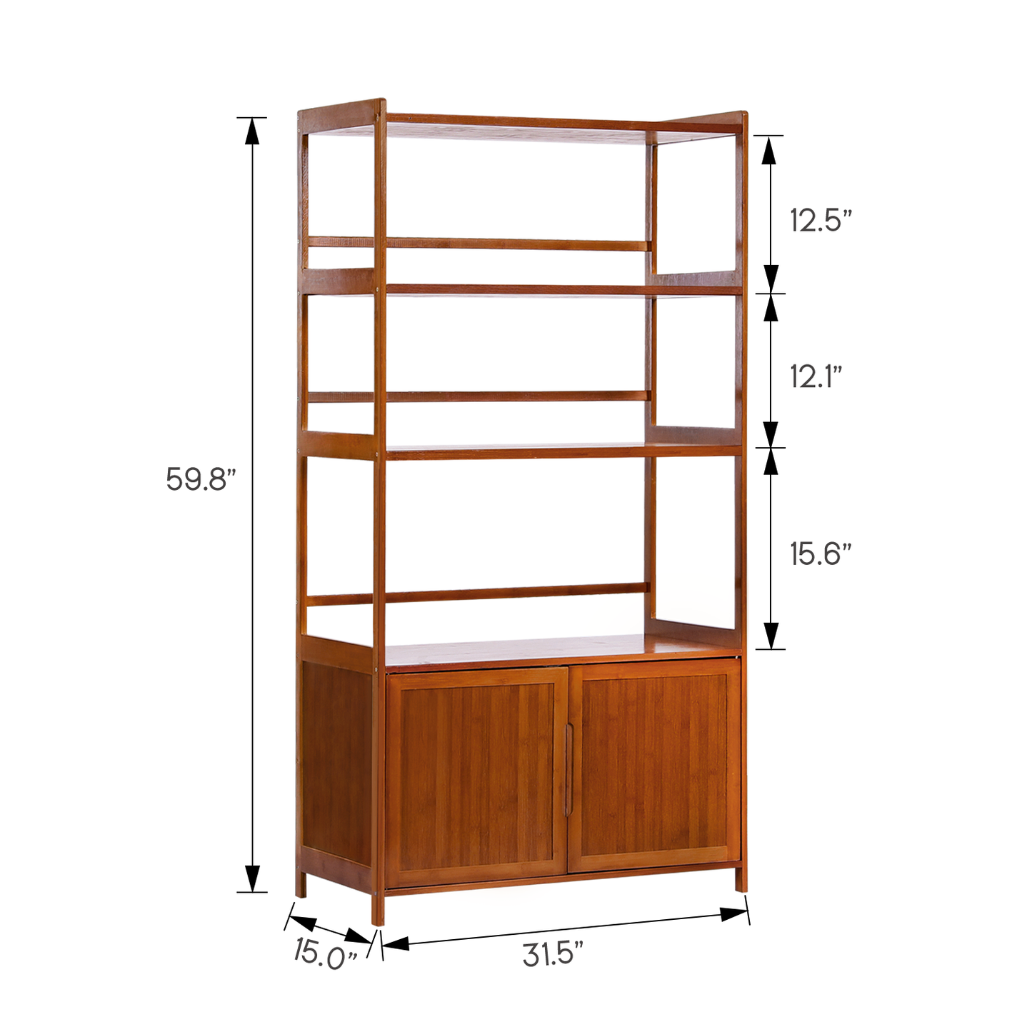 Freestanding Kitchen Cupboard - Bottom Storage Sideboard - 32" - Brown