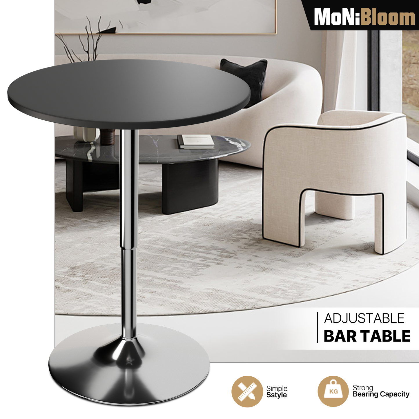 Pub Bar Table - Swivel Tabletop