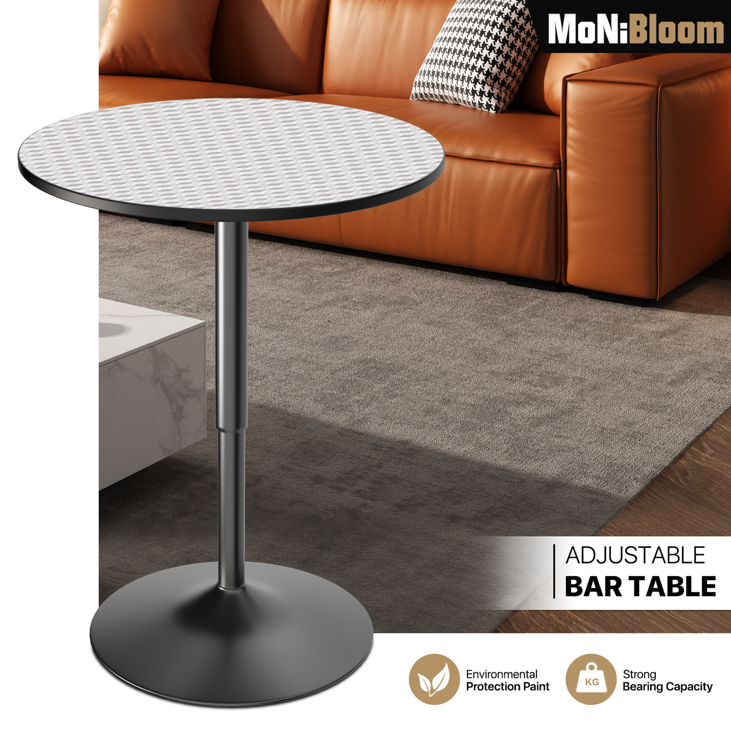 Adjustable Height Bar Table - 27.5" to 35"