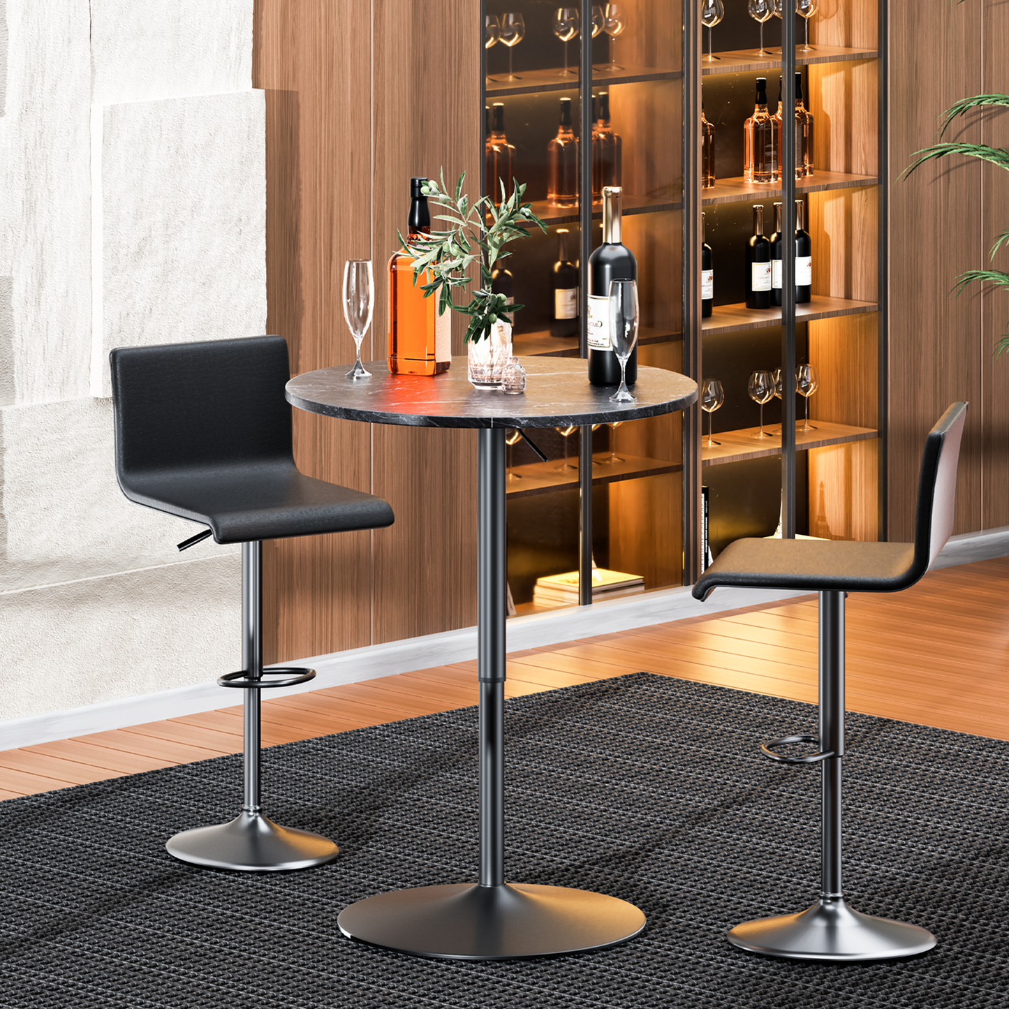 Adjustable Counter Height Pub Bar Table