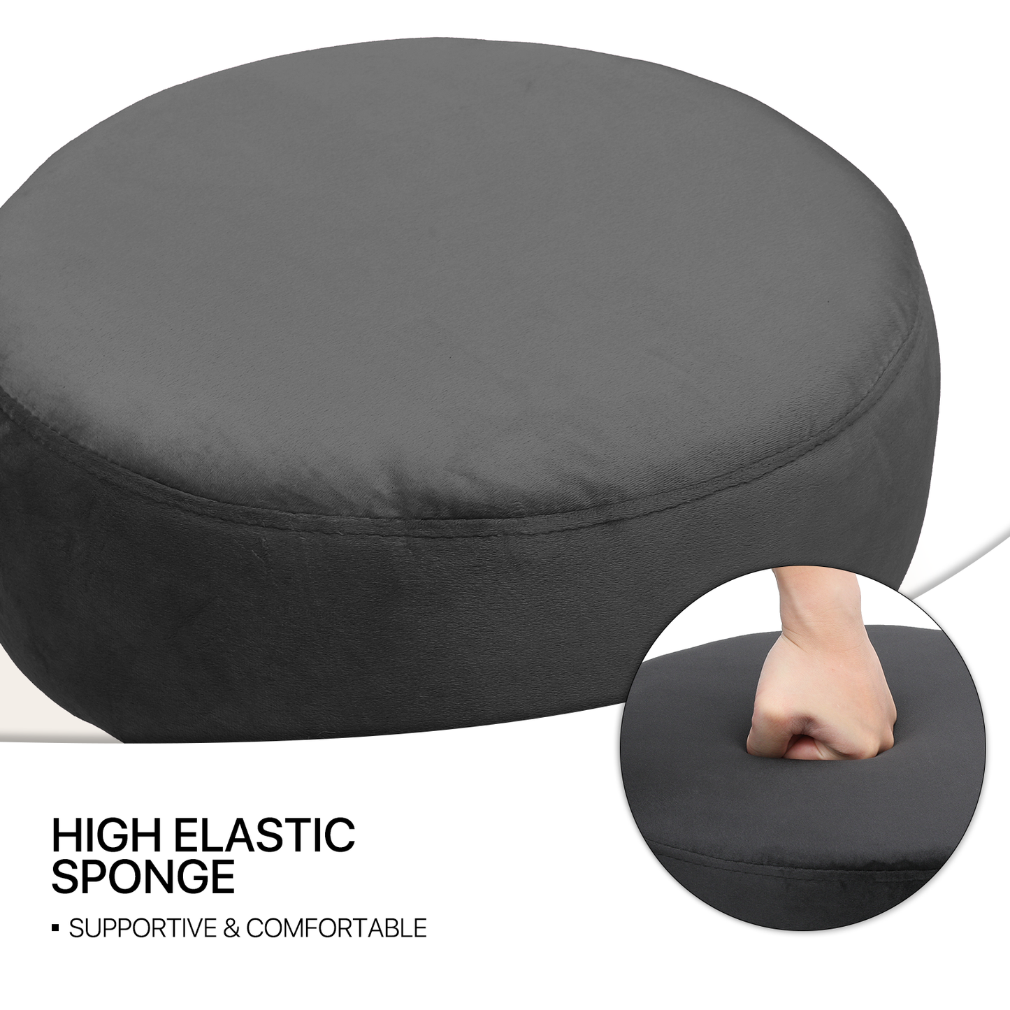 Modern Velvet Upholstered Tufted Make Up Stool