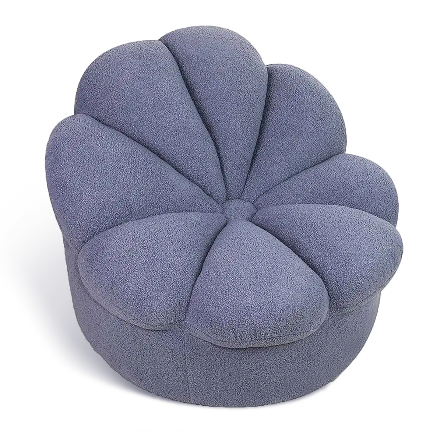 Upholstered Floor Lazy Sofa Couch Gaming Seat - Blooming Flower Shape