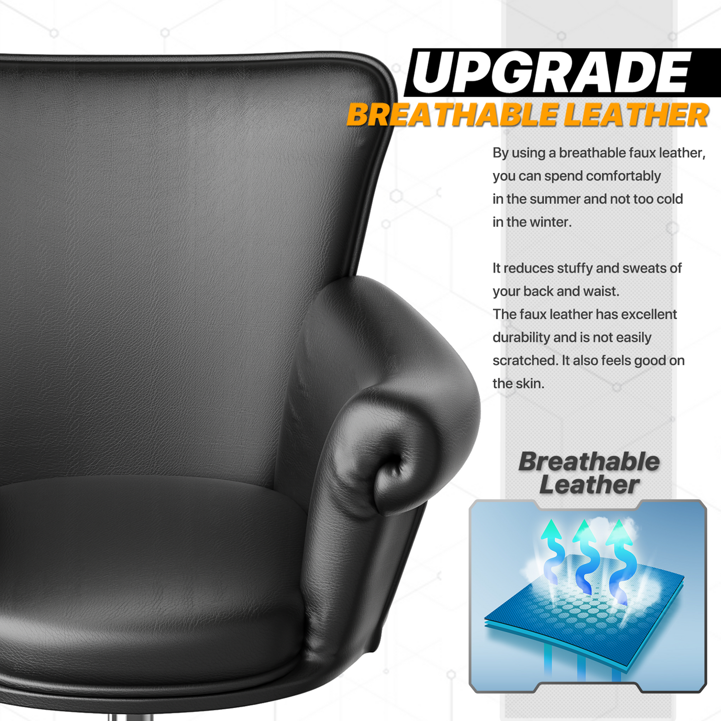Salon Spa Vanity Commercial Chair Pub Bar Stool Home Computer Swivel Seat