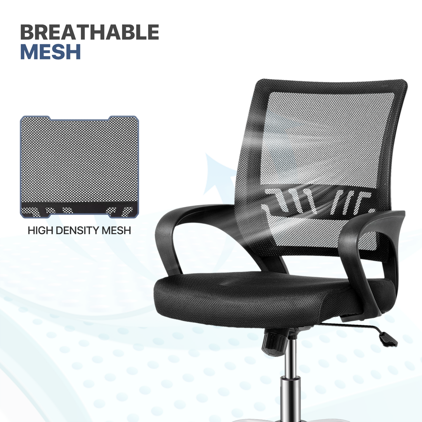Mesh Task Chair - 29" x 47" Studded Mat Set