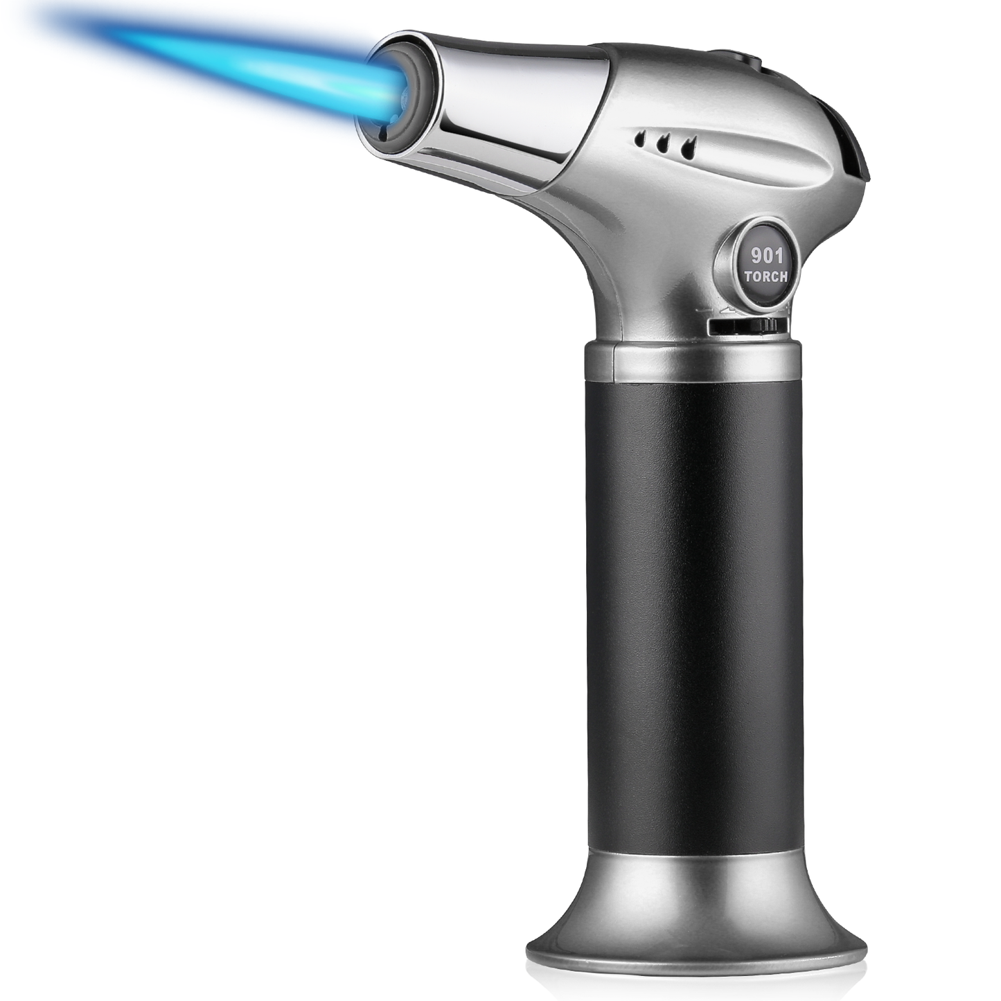 Butane Torch Lighter - Adjustable Flame Length+Safe Lock - w/Continuous Flame Mode