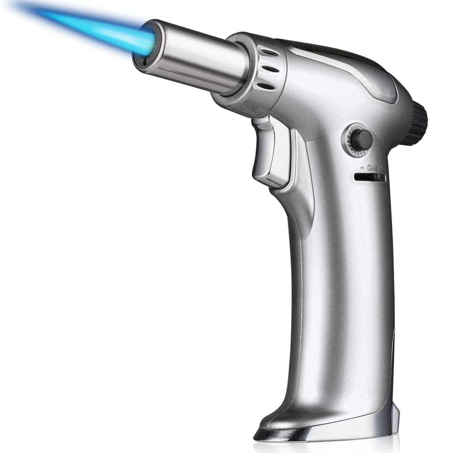 Butane Torch Lighter - Adjustable Flame Length+Safe Lock - w/Continuous Flame Mode