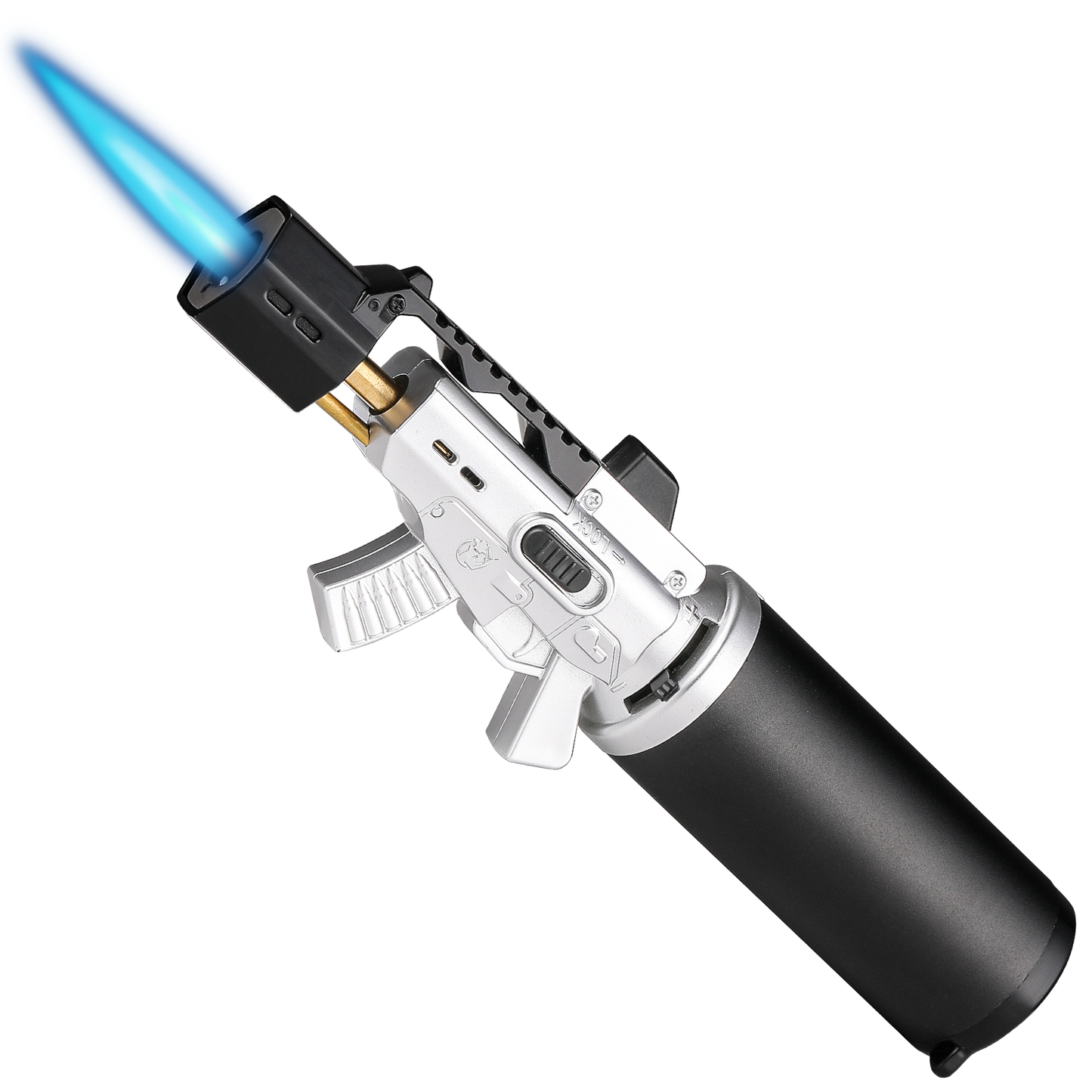 Butane Torch Lighter - Adjustable Flame Length+Safe Lock - w/Continuous Flame Mode