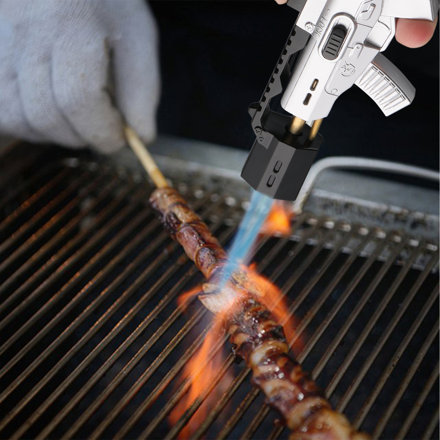 Butane Torch Lighter - Adjustable Flame Length+Safe Lock - w/Continuous Flame Mode