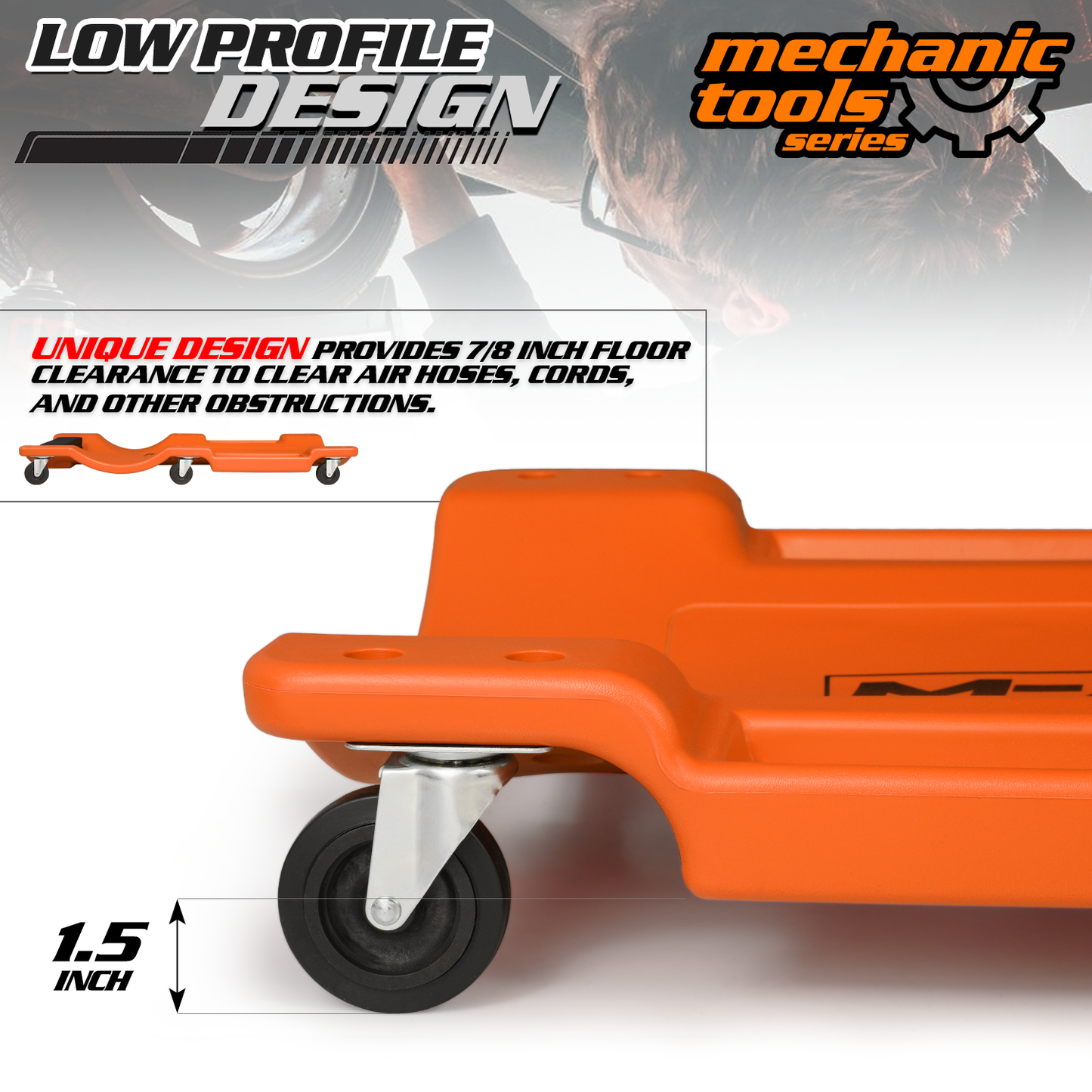 36'' Length Rolling Low Profile Creeper