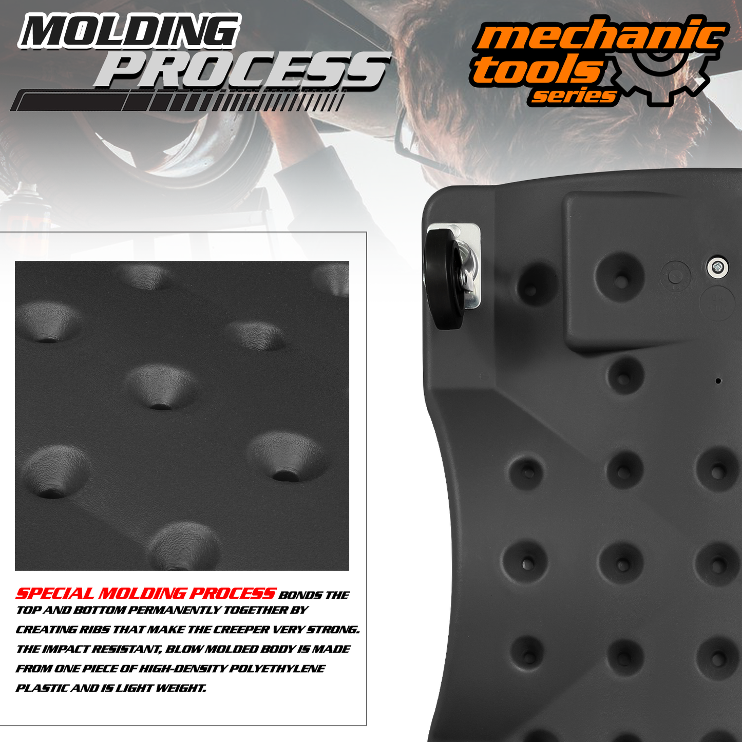40'' Length Rolling Low Profile Creeper