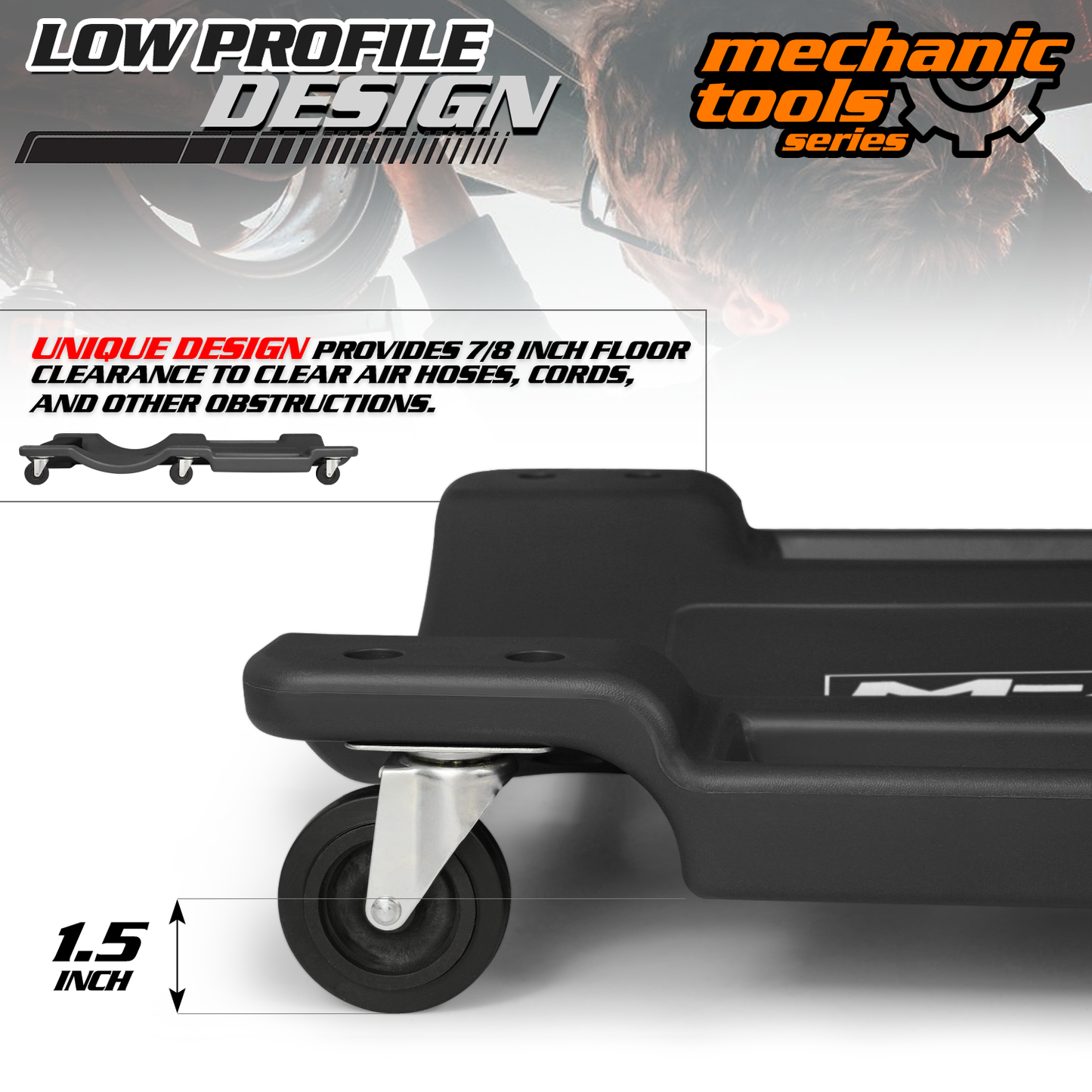 40'' Length Rolling Low Profile Creeper