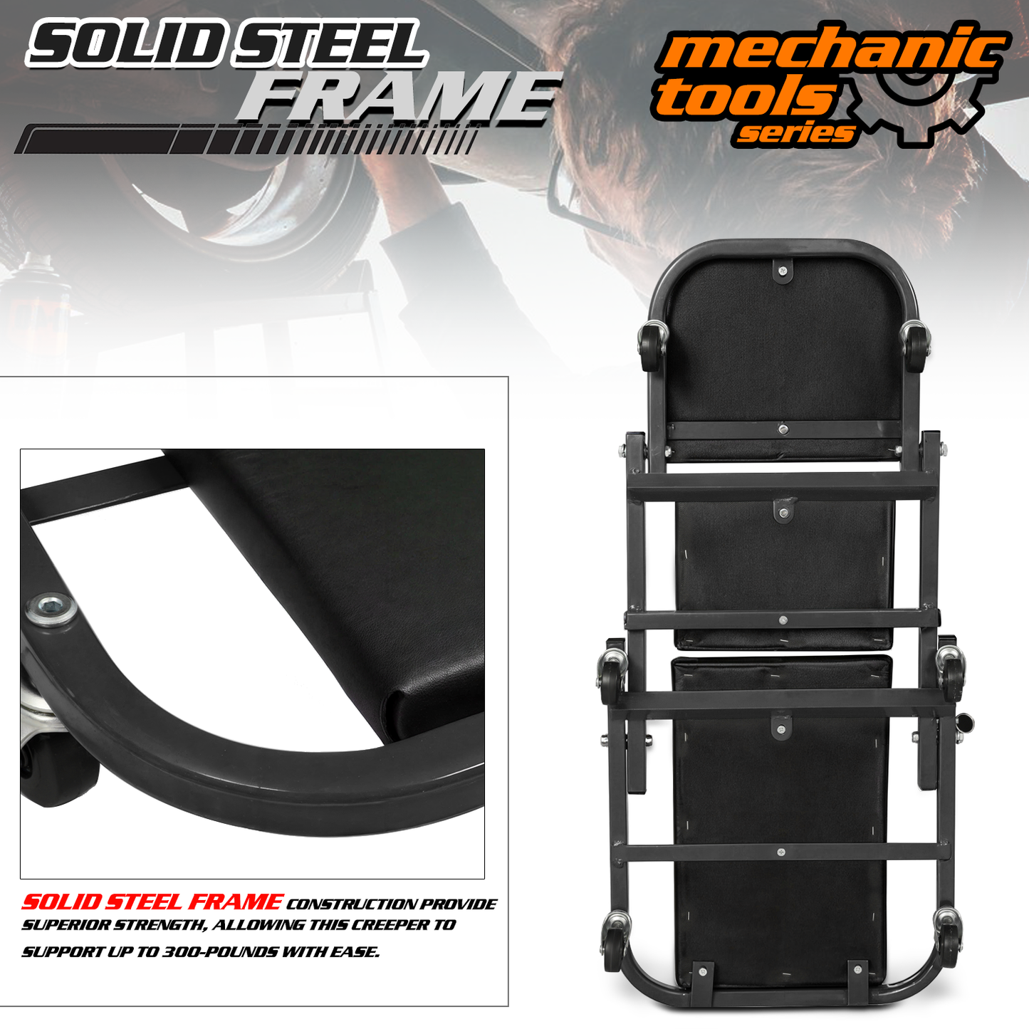 Creeper/Seat - Foldable - 35.5 in. L 16 in. W 3.5 in. H