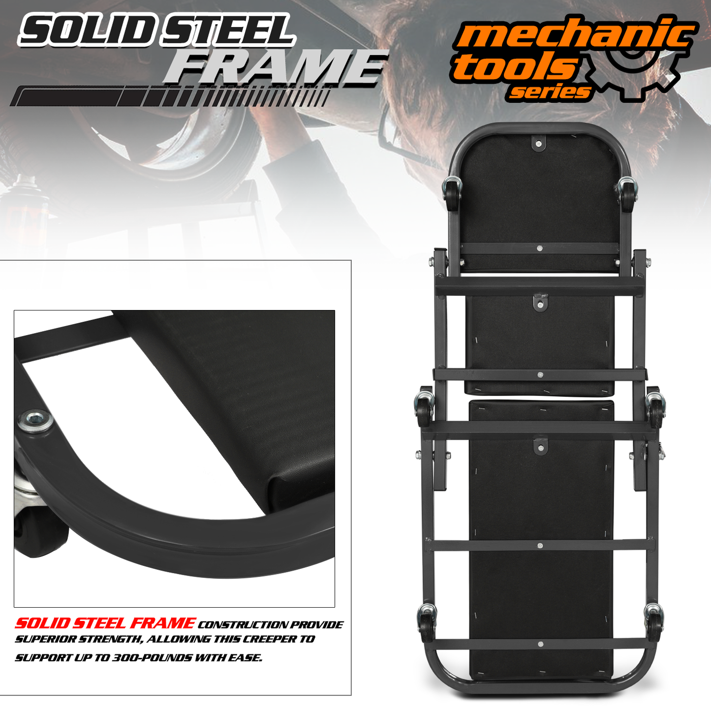 Creeper/Seat - Foldable - 39.5 in. L 16.5 in. W 5 in. H