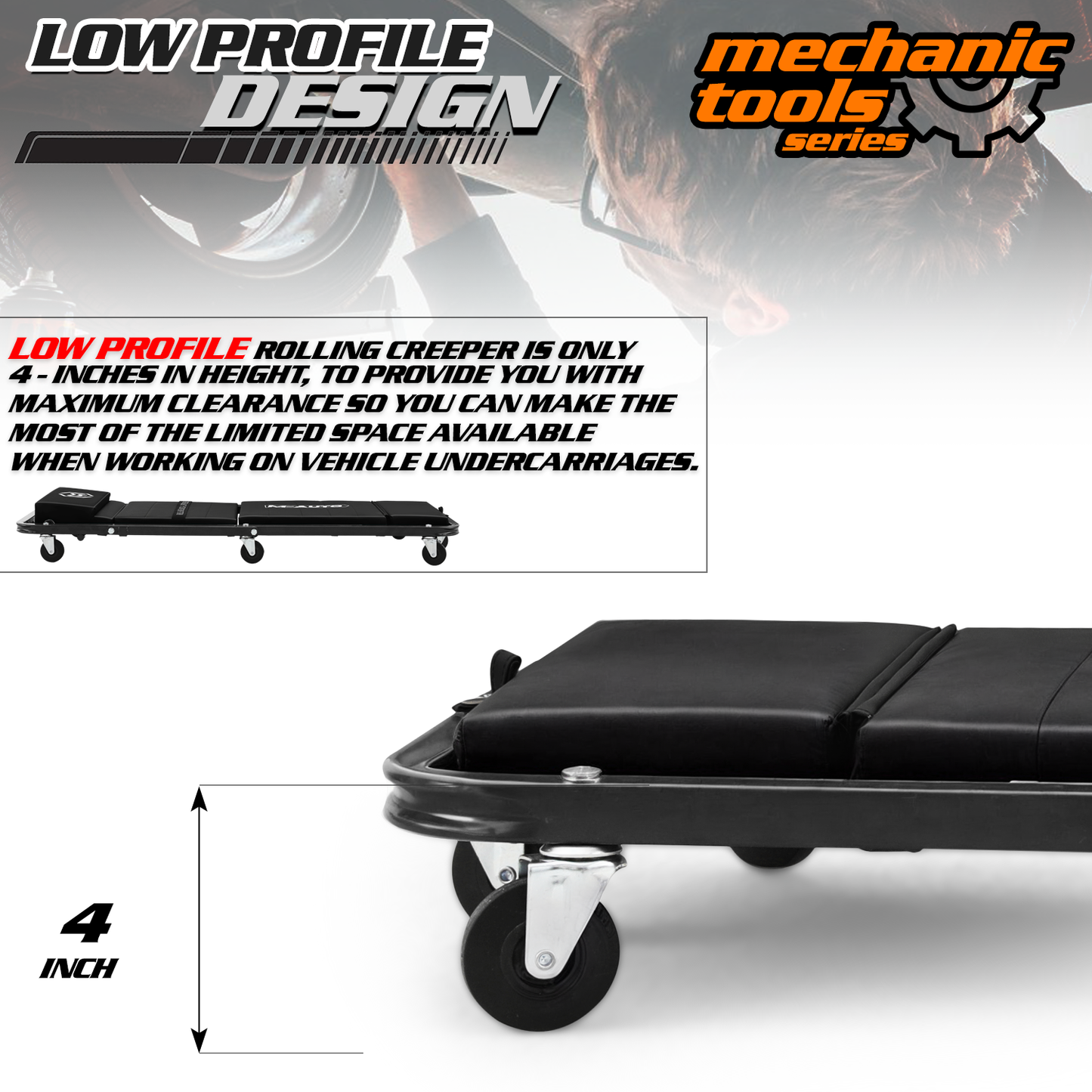 Creeper/Seat - Foldable - 47 in. L 16 in. W 4 in. H