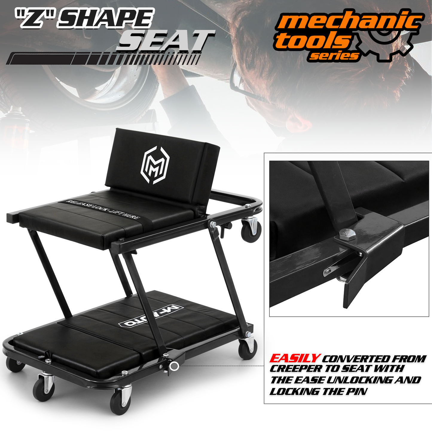 Creeper/Seat - Foldable - 47 in. L 16 in. W 4 in. H