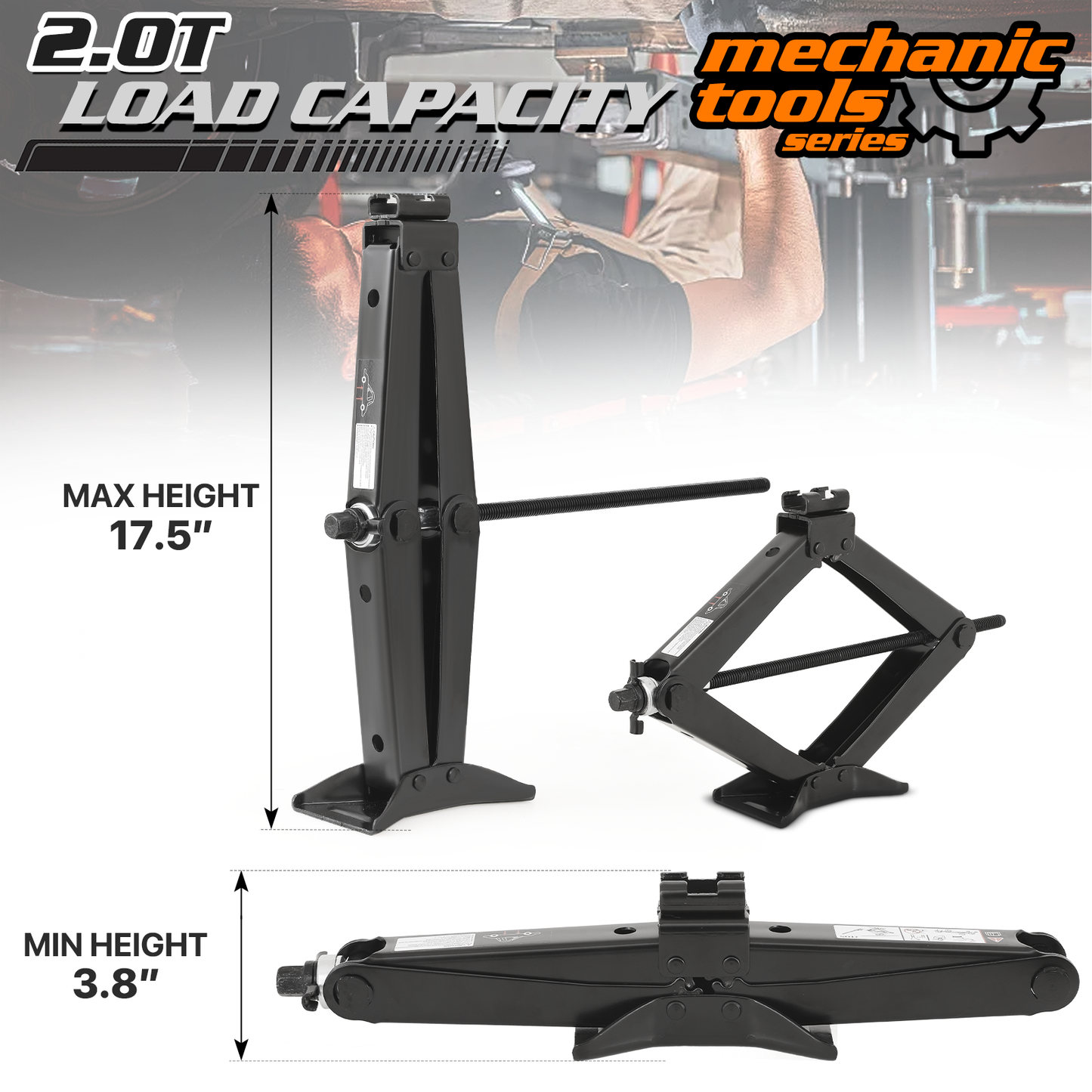 M-AUTO 2 Ton Scissor Jack