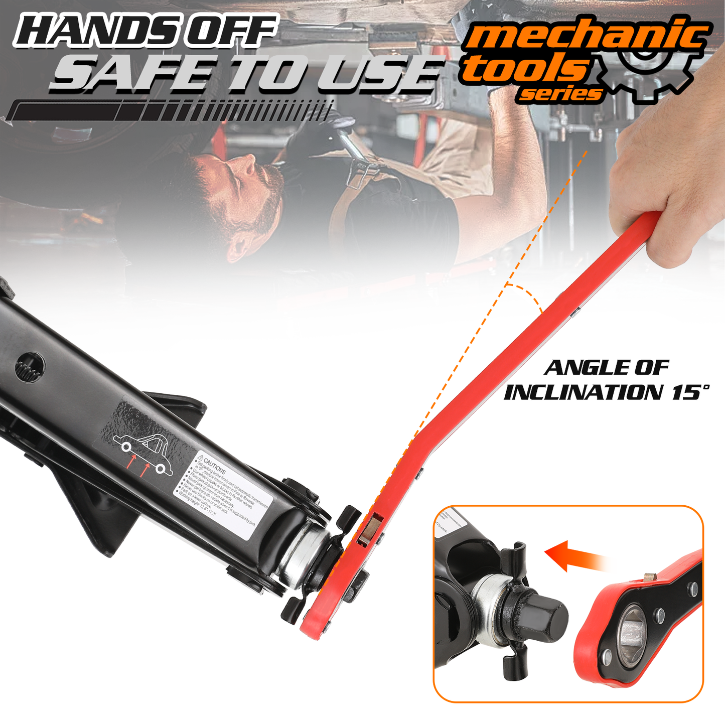 M-AUTO 2 Ton Scissor Jack