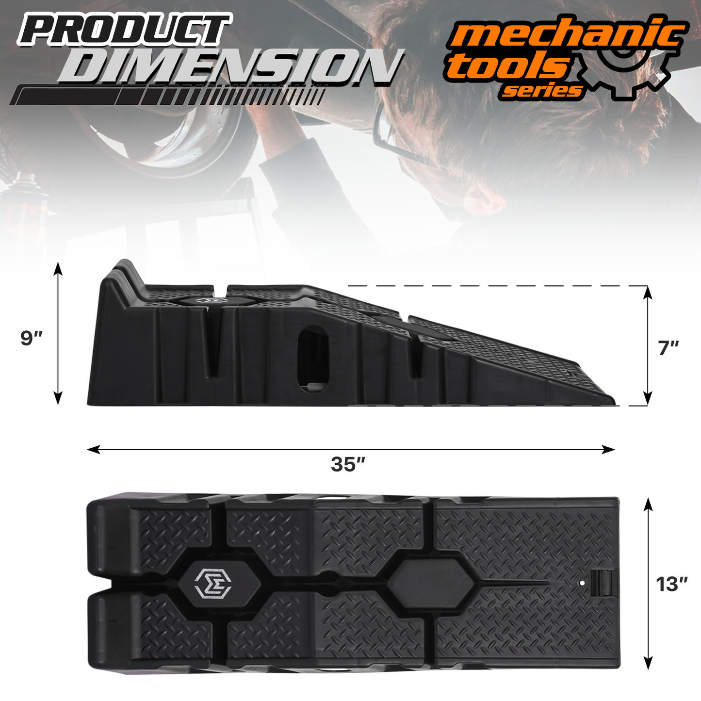 M-AUTO 2.5 Ton 7'' Height Vehicle Ramp