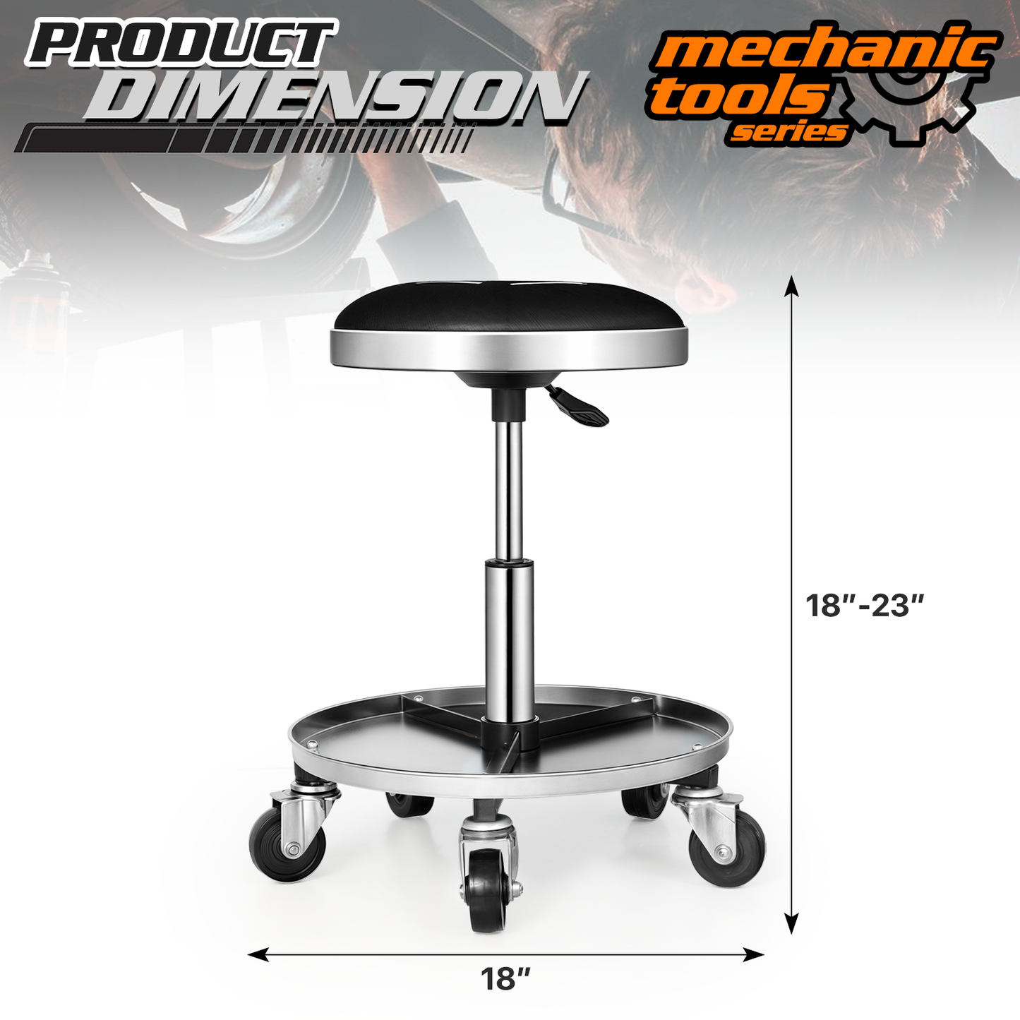 Adjustable Height Round Roller Seat