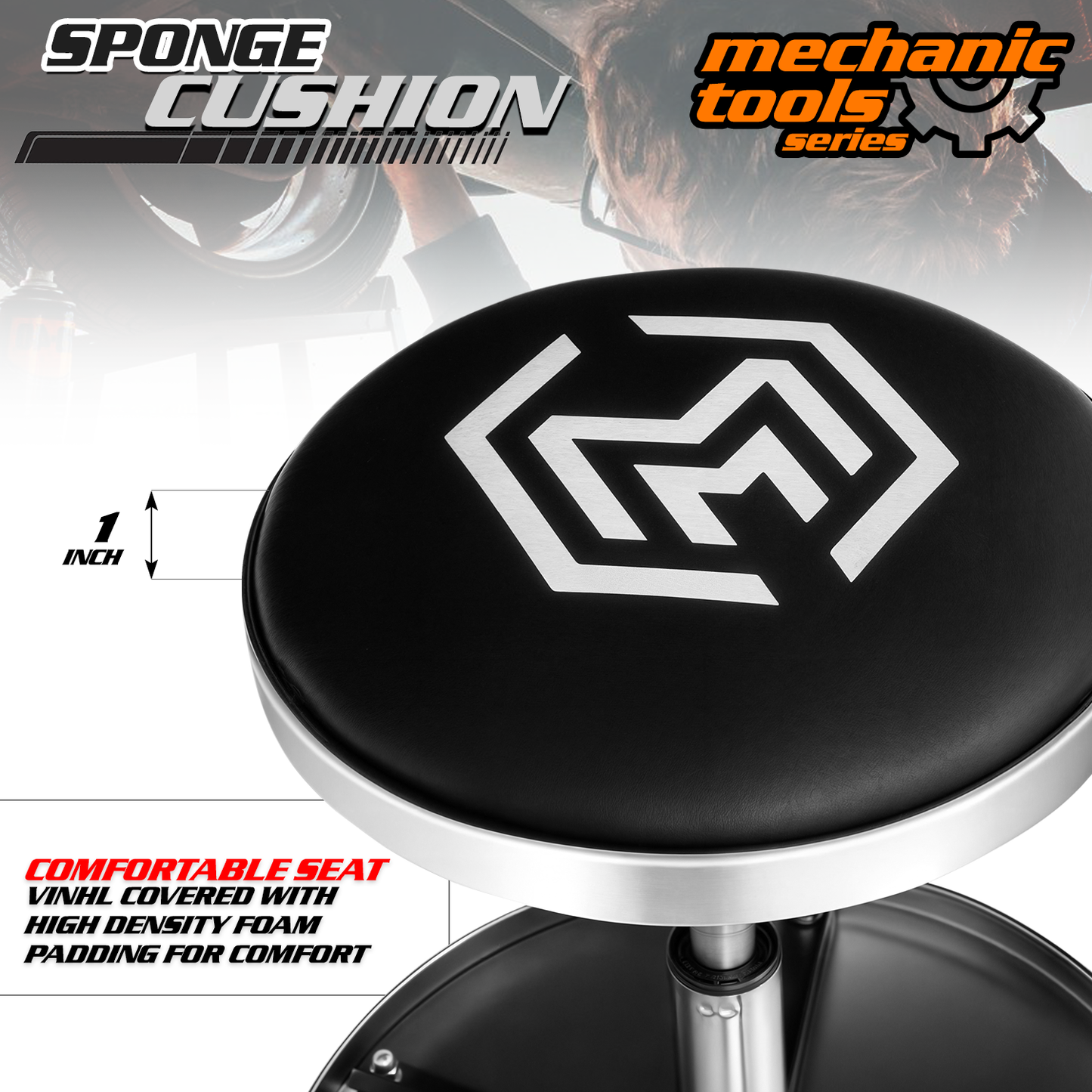 Adjustable Height Round Roller Seat