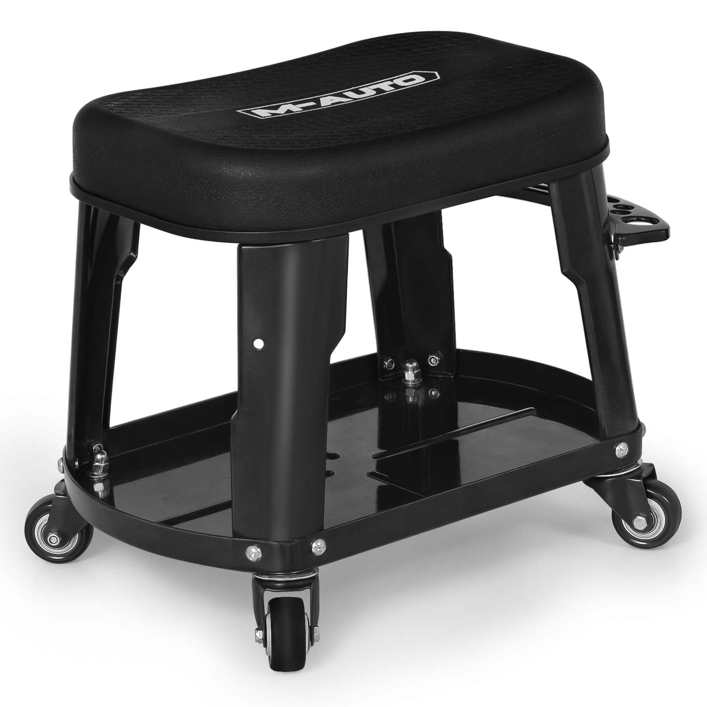 Roller Seat - Rectangular -17 in. L 10.5 in. W 13.5 in. H - Built-in Tray - Black