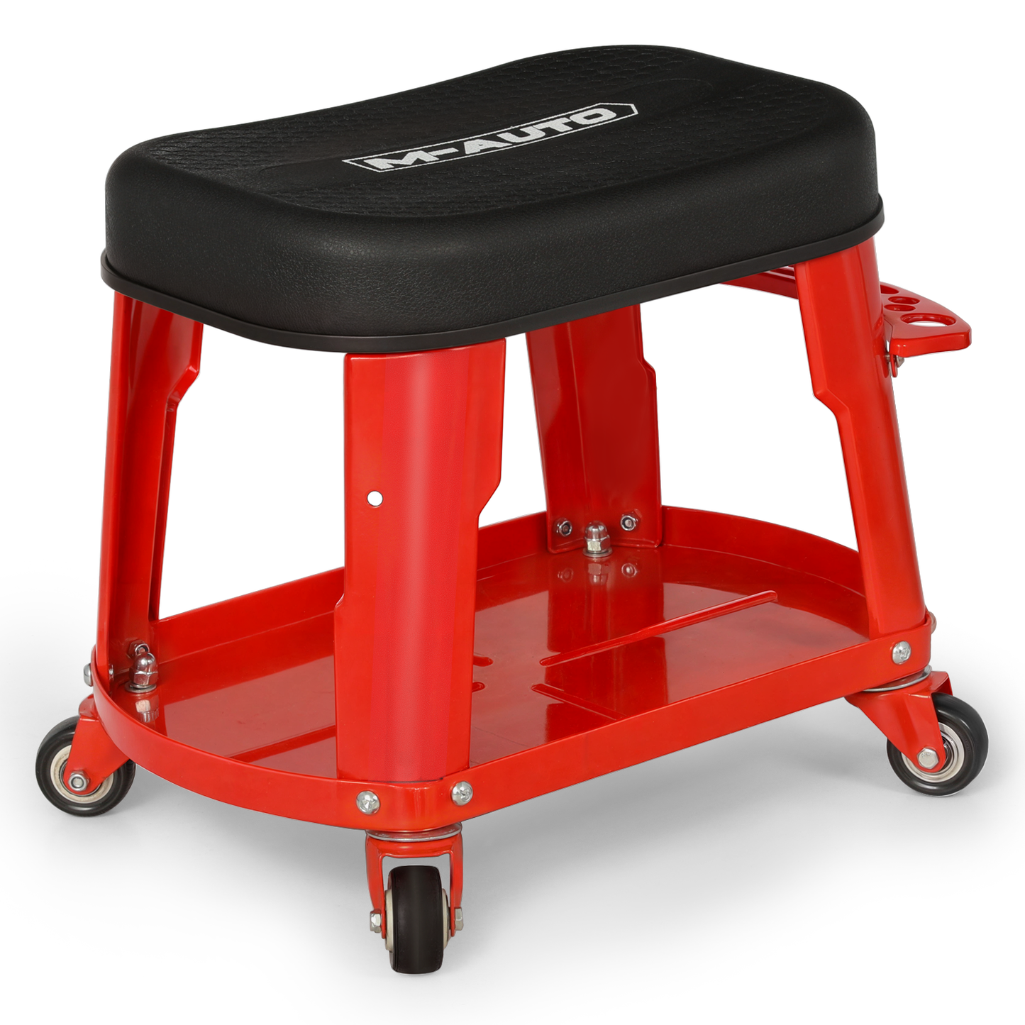 Roller Seat - Rectangular -17 in. L 10.5 in. W 13.5 in. H - Built-in Tray - Black/Red