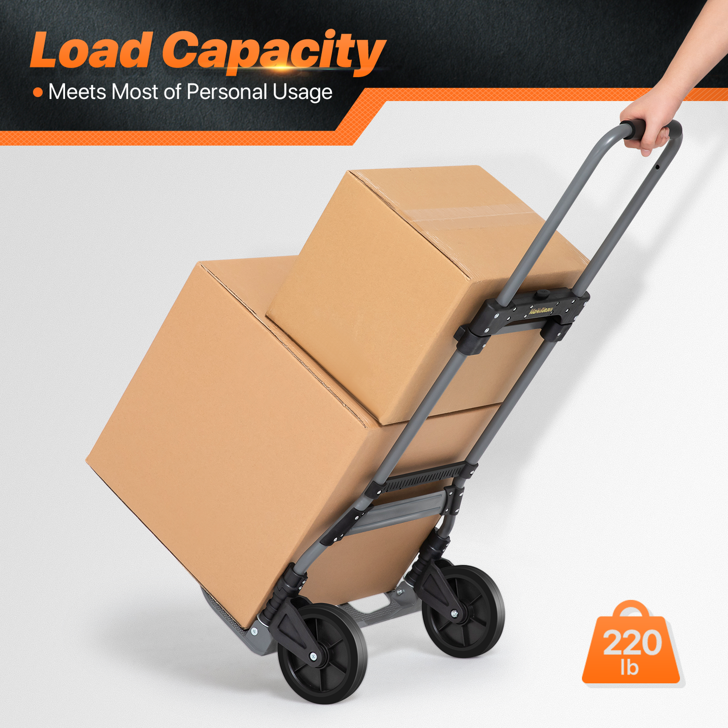 Folding Hand Truck - Black/Grey