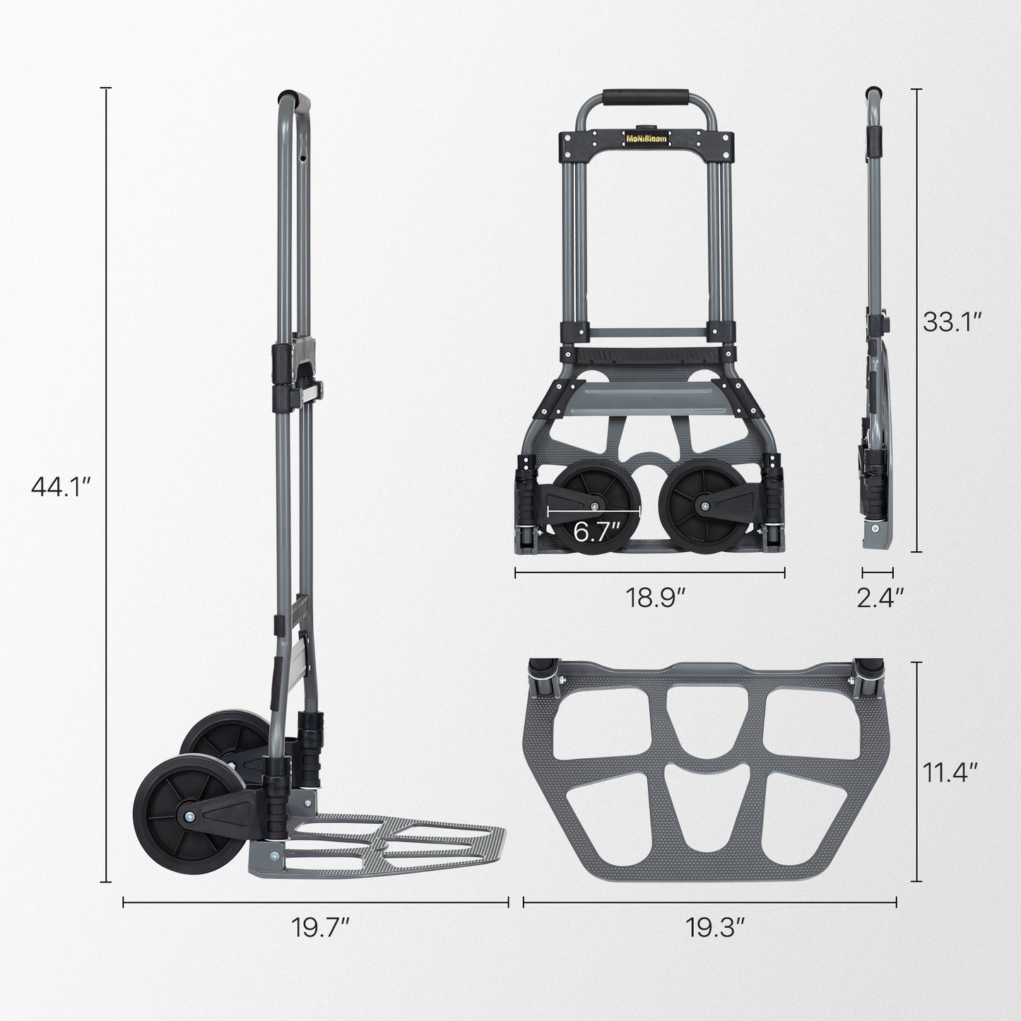 Folding Hand Truck - Black/Grey
