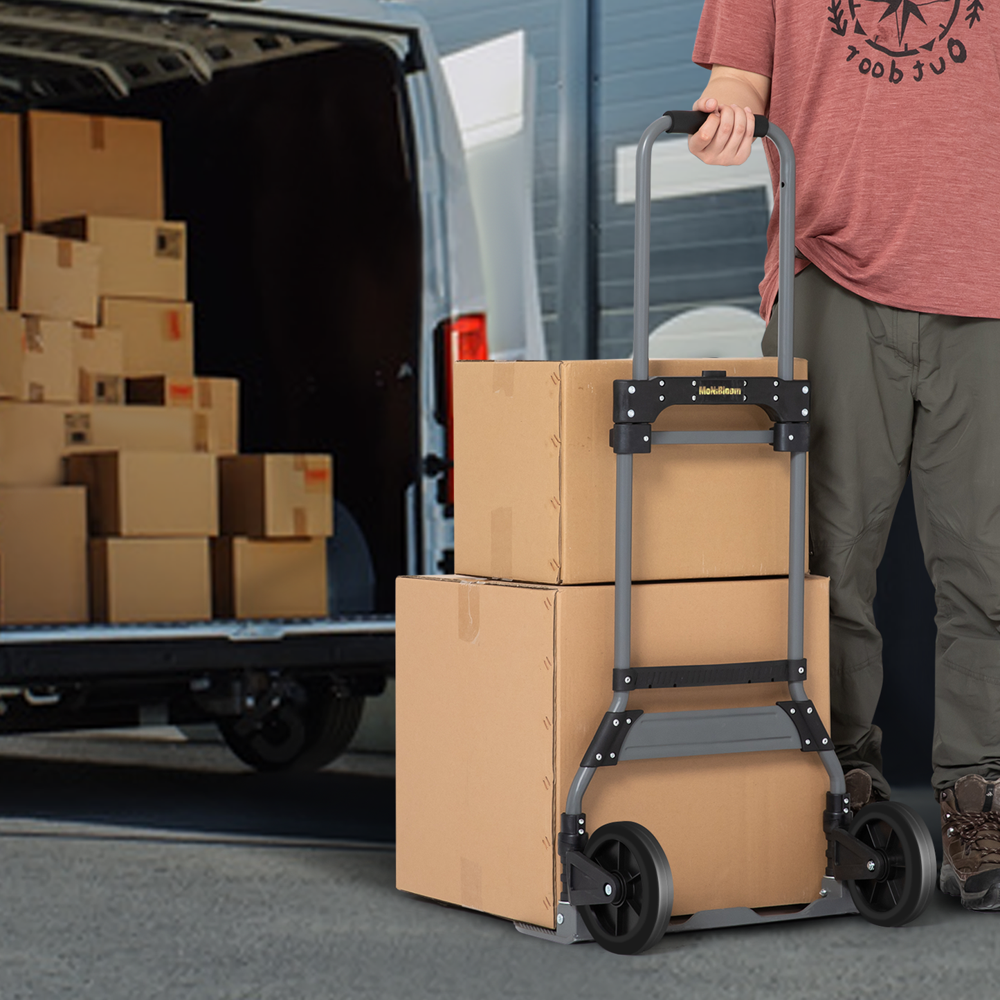 Folding Hand Truck - Black/Grey