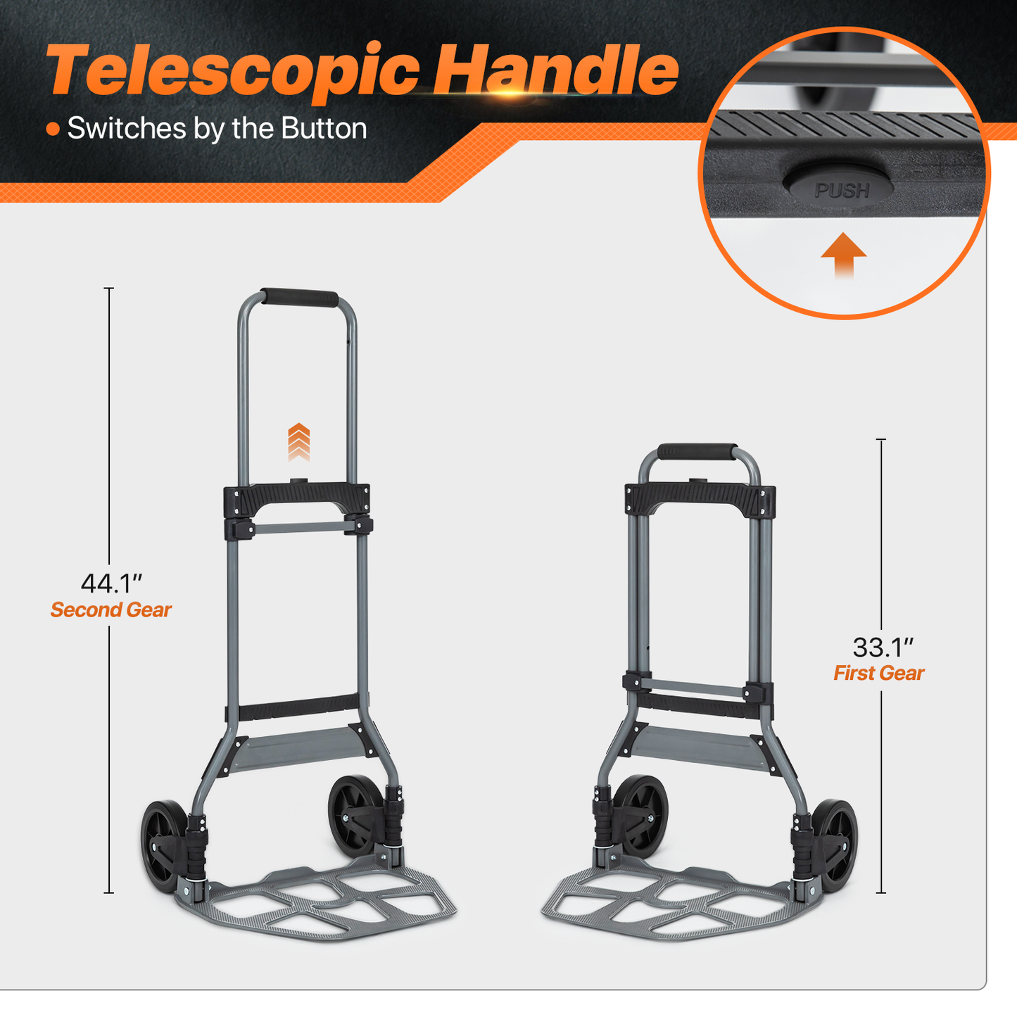 Folding Hand Truck - Black/Grey