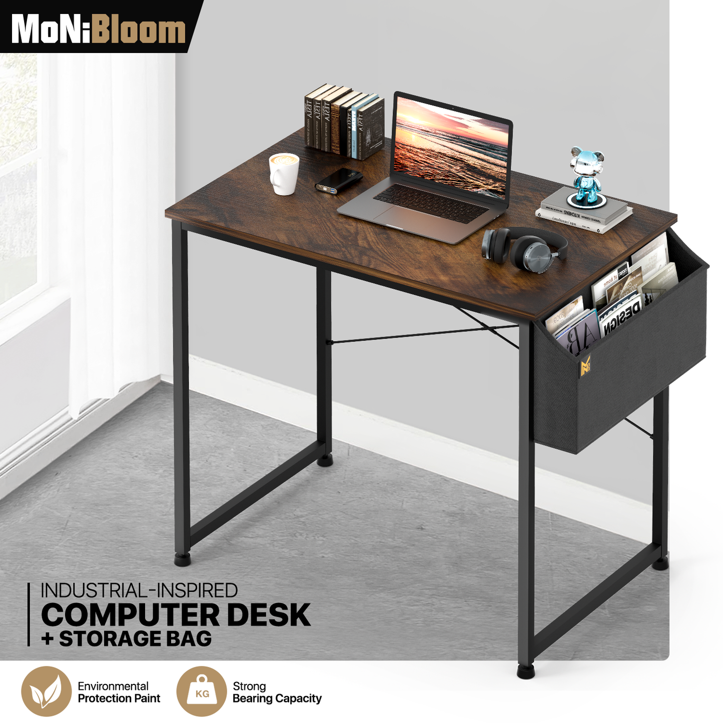 Tiger Stripes Wood Computer Desk (Various sizes) - with Storage Bag
