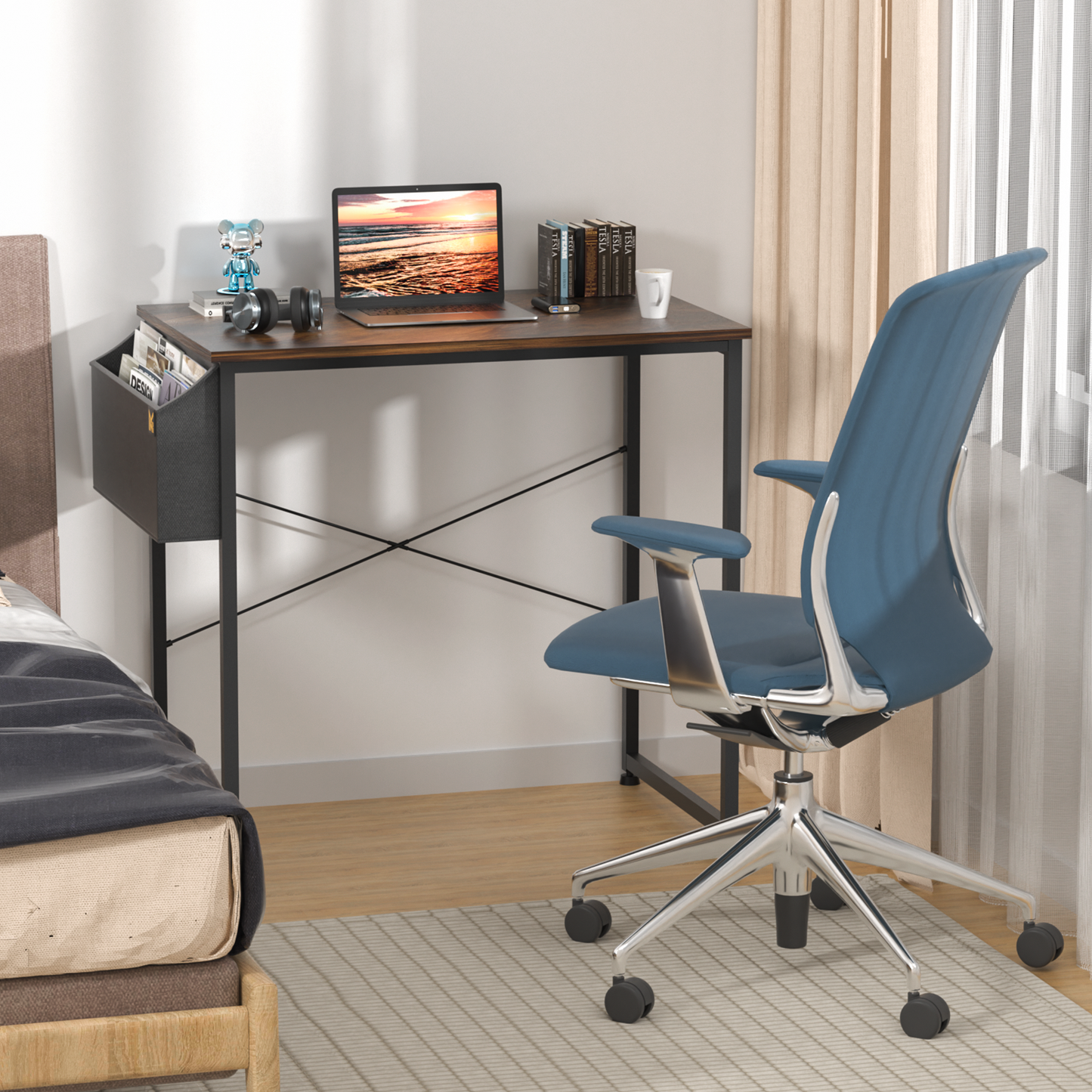 Tiger Stripes Wood Computer Desk (Various sizes) - with Storage Bag