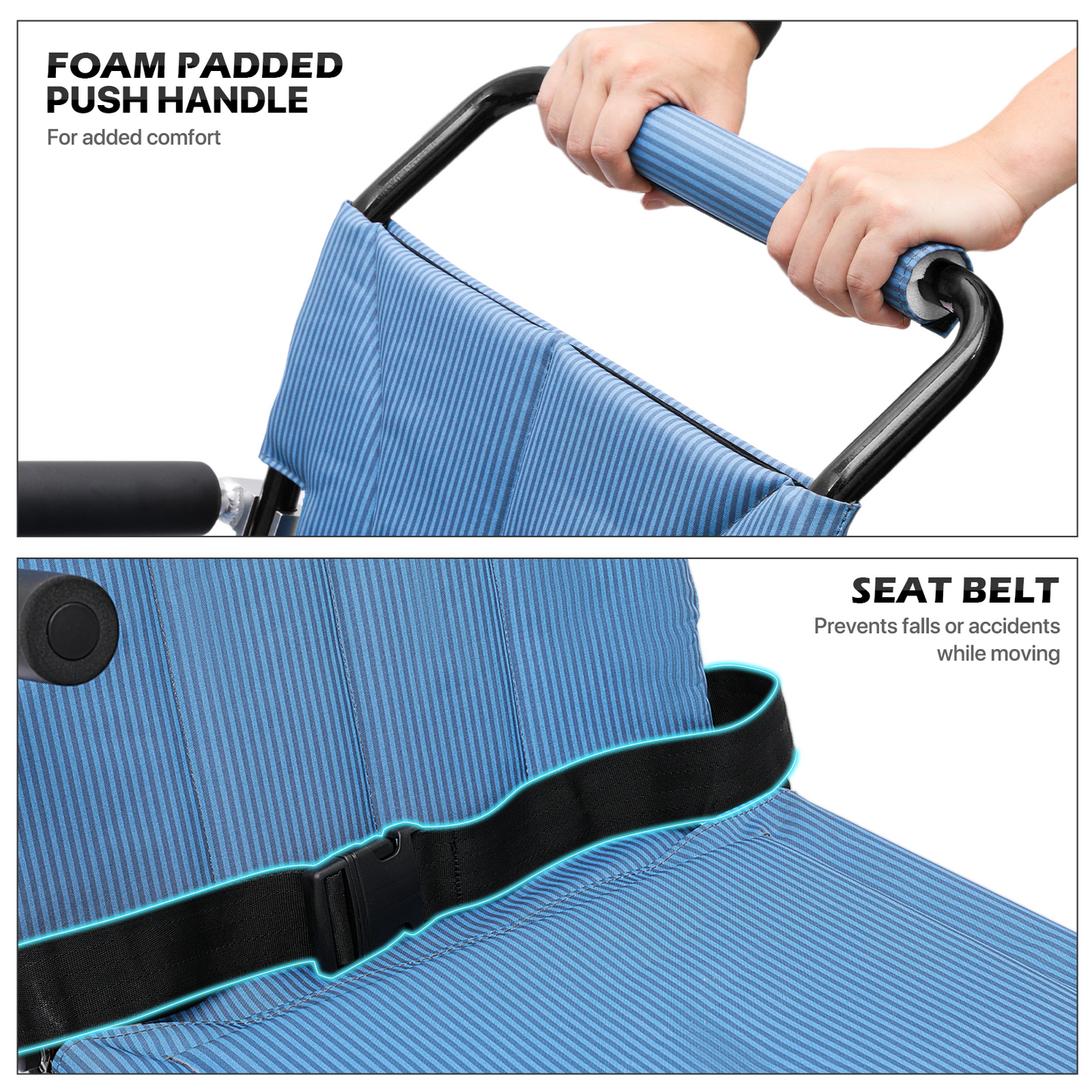 Transport Wheelchair - Black - Can Be Carry-on Plane
