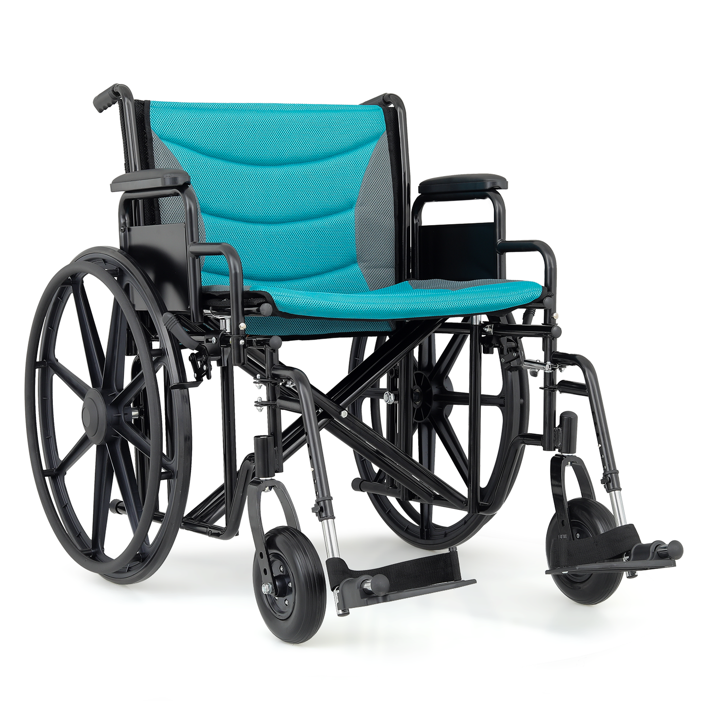 Manual Wheelchair - Extra Width 24"x17.5" Seat - FDA Approved