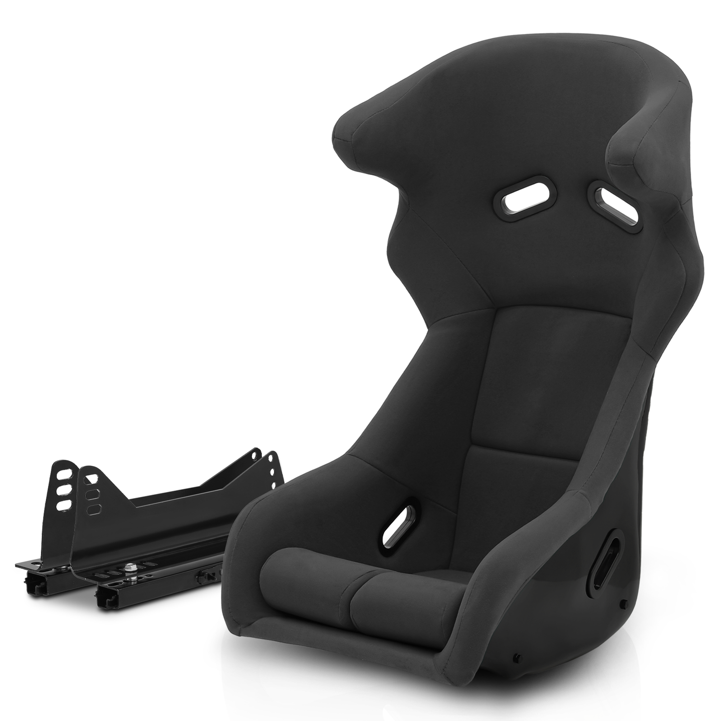 PU leather Gaming Bucket Seat - Black - For Racing Simulator