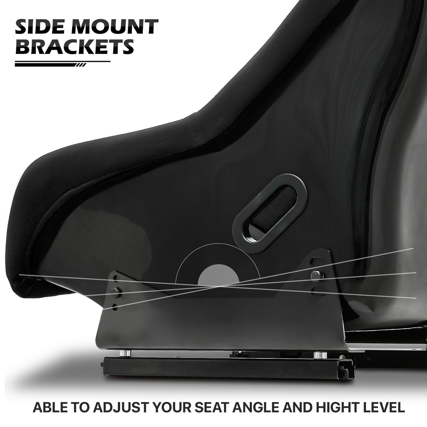PU leather Gaming Bucket Seat - Black - For Racing Simulator