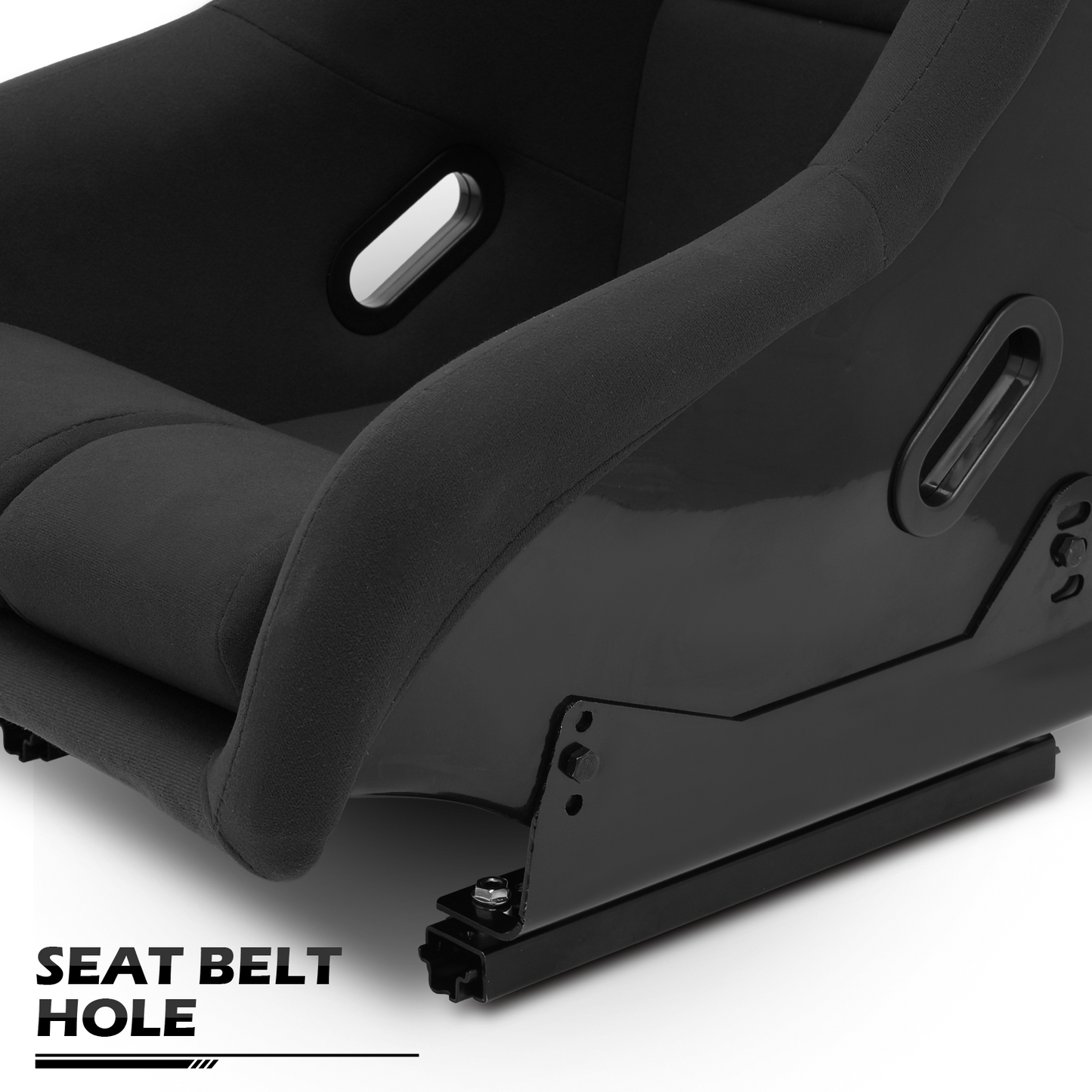 PU leather Gaming Bucket Seat - Black - For Racing Simulator