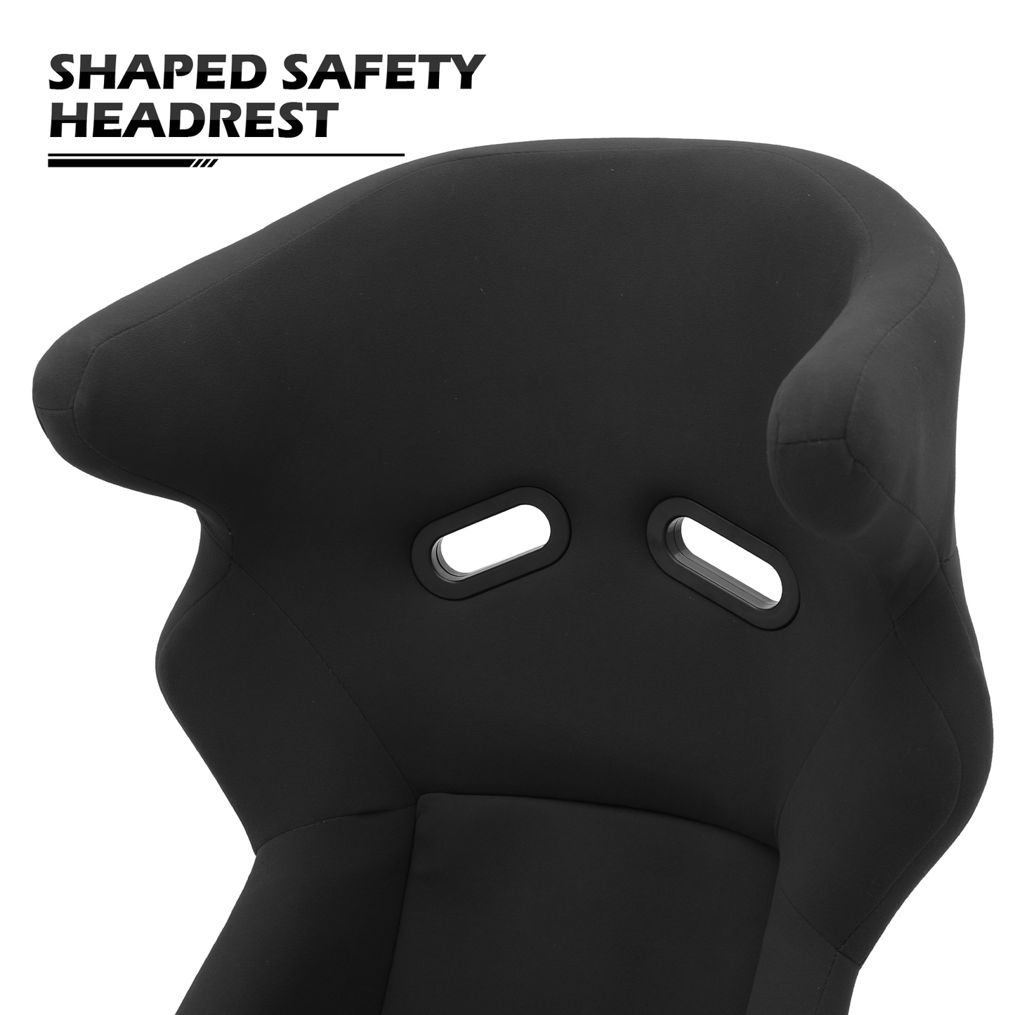 PU leather Gaming Bucket Seat - Black - For Racing Simulator