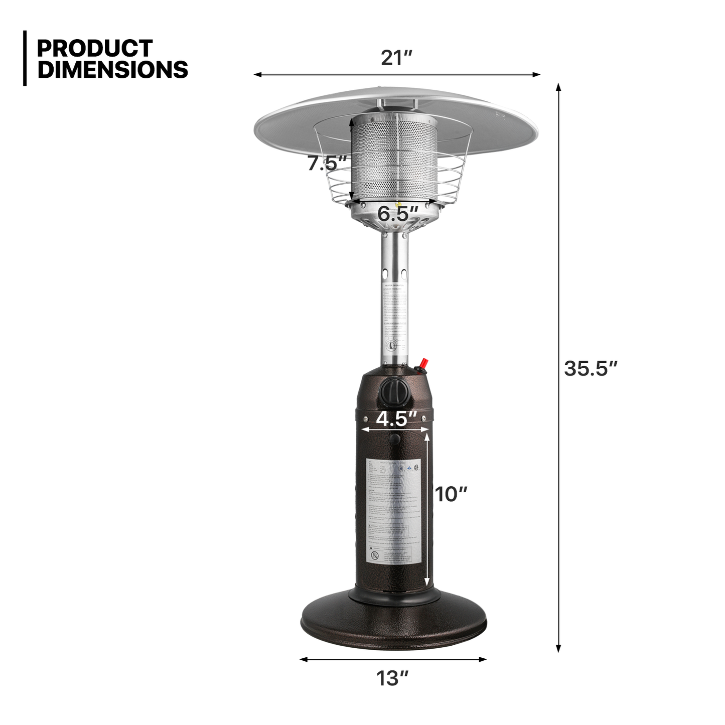 Portable Patio Heater - Gold