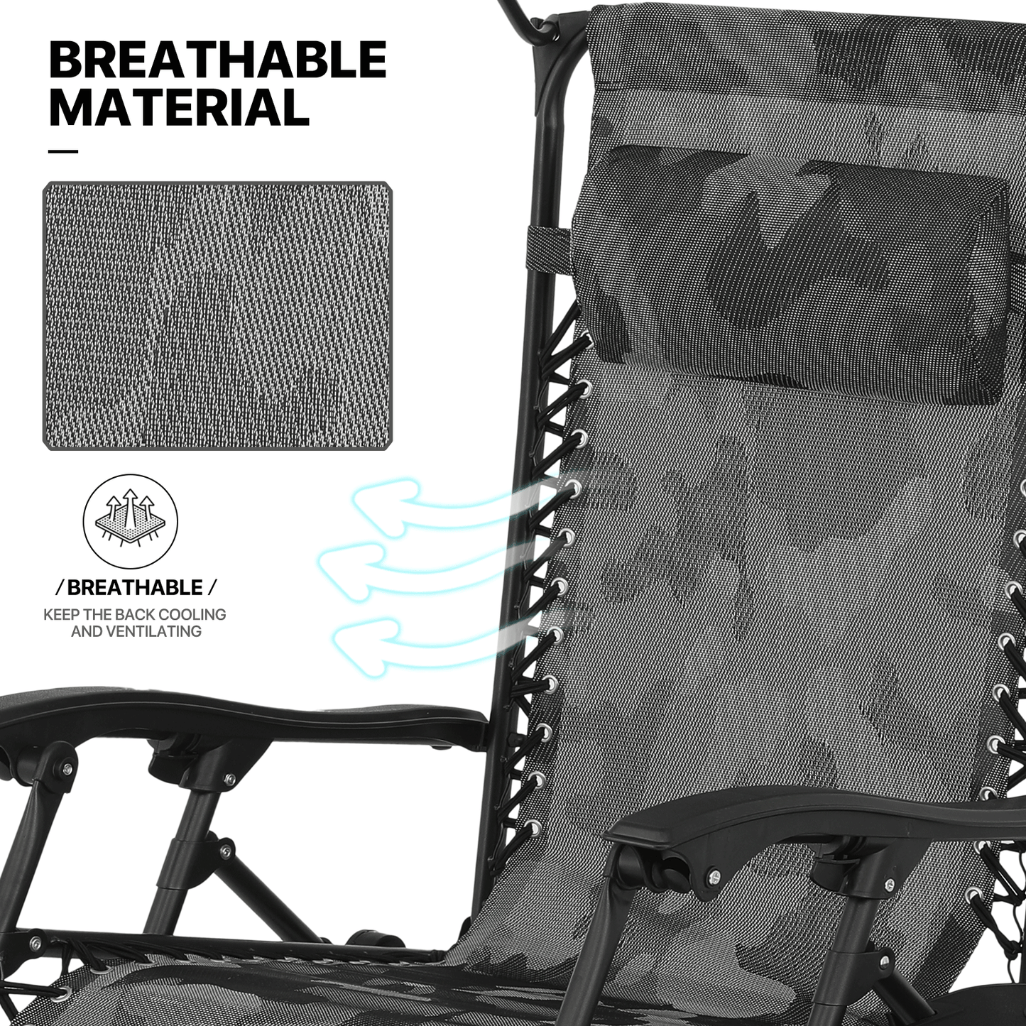 2 Pieces Adjustable Lounge Chair - 29" Seat Width - w/ Canopy & Tray & Headrest
