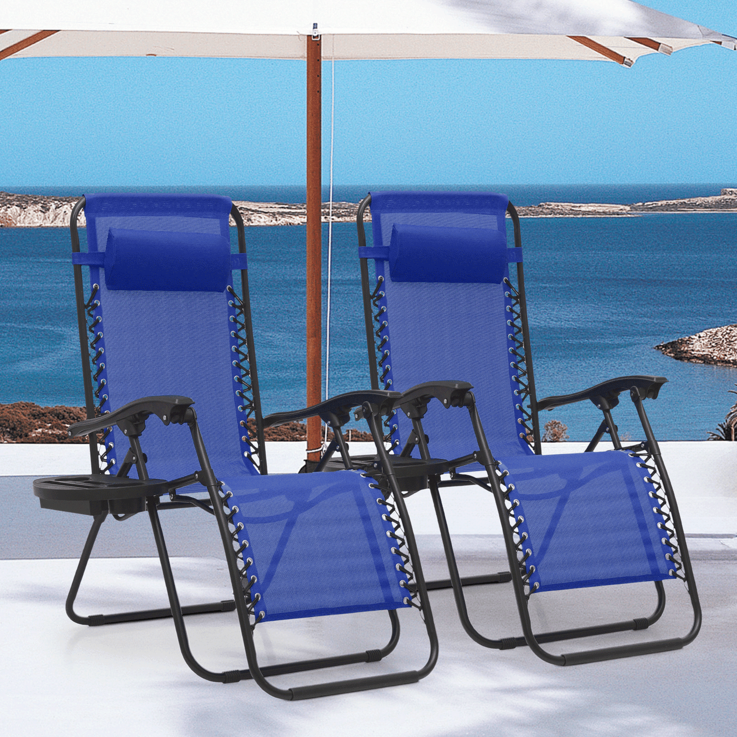 Lounge Chair - 25" Seat Width - Adjustable Back Rest 95°-140° - w/ Tray & Headrest